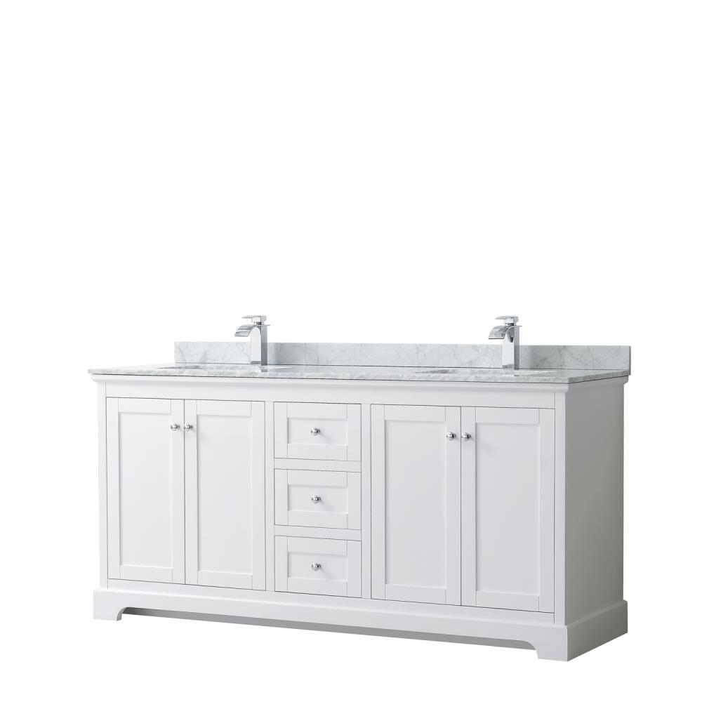 Avery 72'' Double Bathroom Vanity with Stone Top