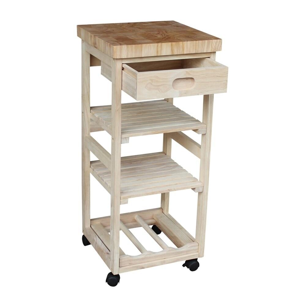 Ashley Kitchen Trolley - Unfinished - International Concepts