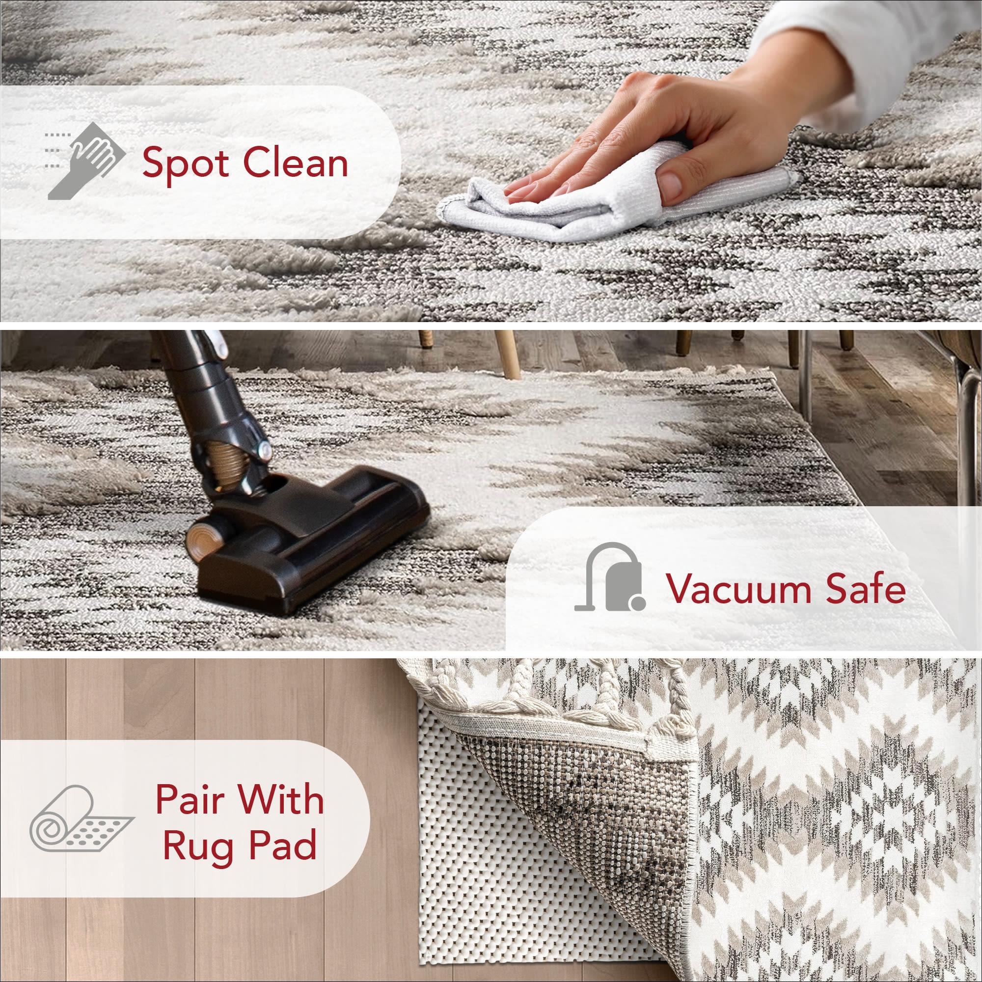 Nuloom Adelade Southwestern 4x6 Shag Indoor Area Rug for Living Room Bedroom Dining Room Nursery Kitchen, Beige/Ivory