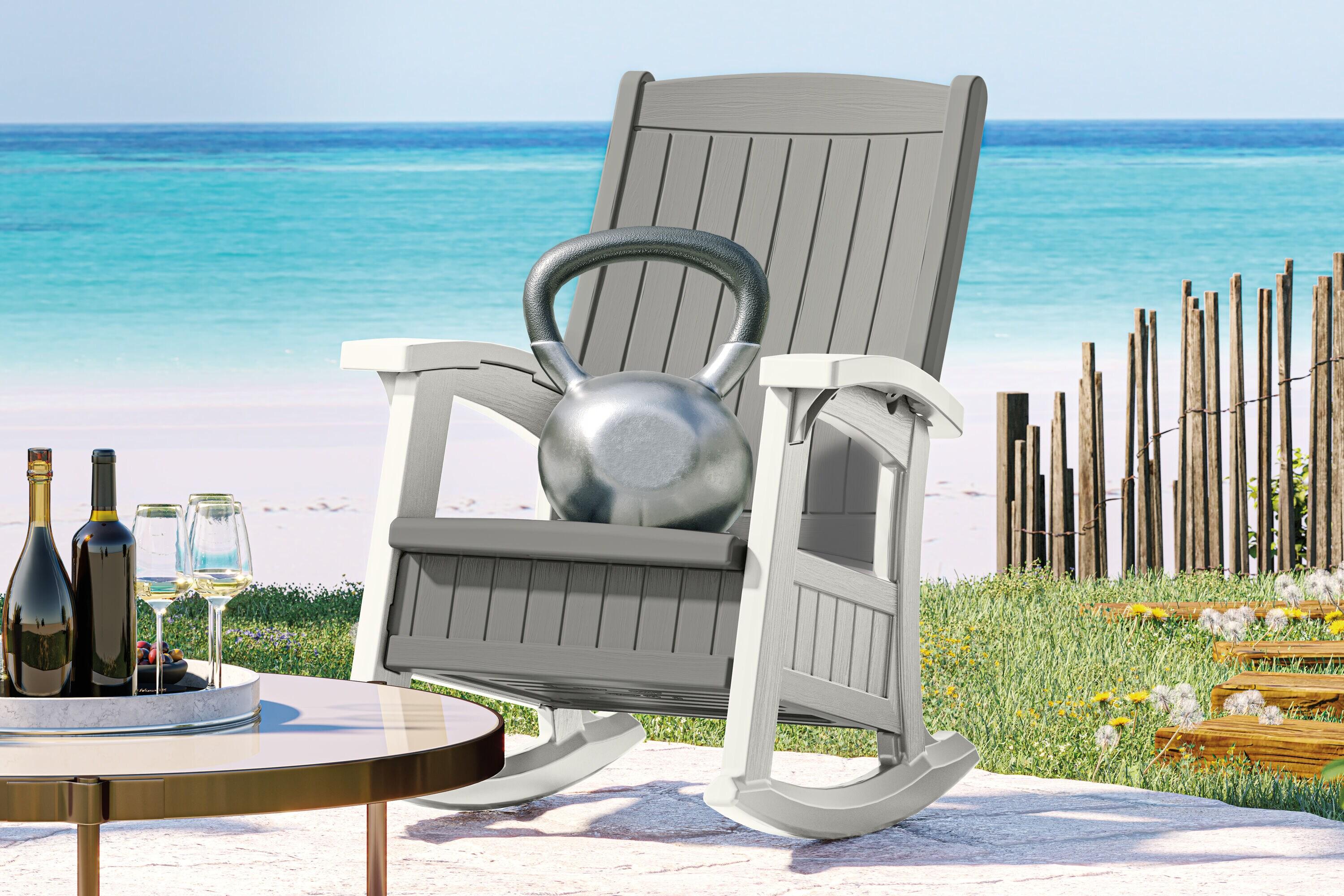 Suncast Suncast Outdoor Rocking Chair with Storage