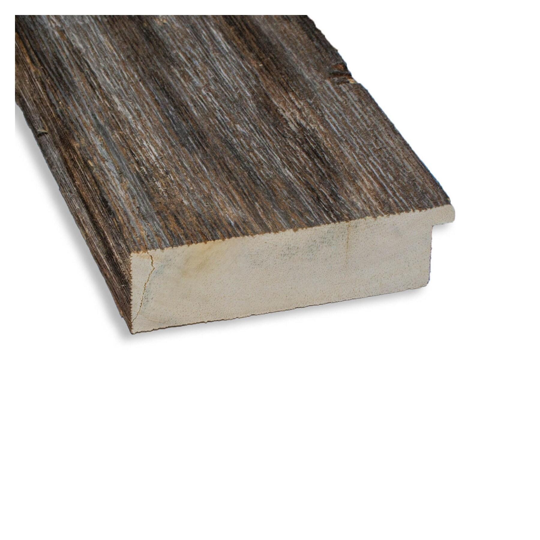 Amanti Art Beveled Wood Bathroom Wall Mirror - Fencepost Brown Frame Fencepost Brown Outer Size: 25 x 31 in