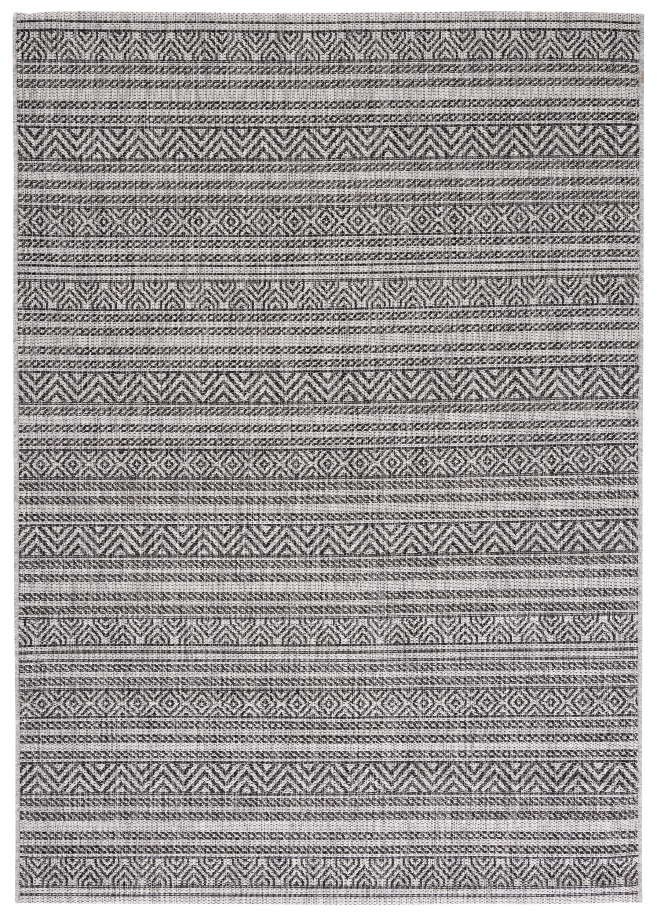 Courtyard CY8866 Power Loomed Indoor/Outdoor Area Rug - Black/Grey - 5'3"x7'7" - Safavieh.