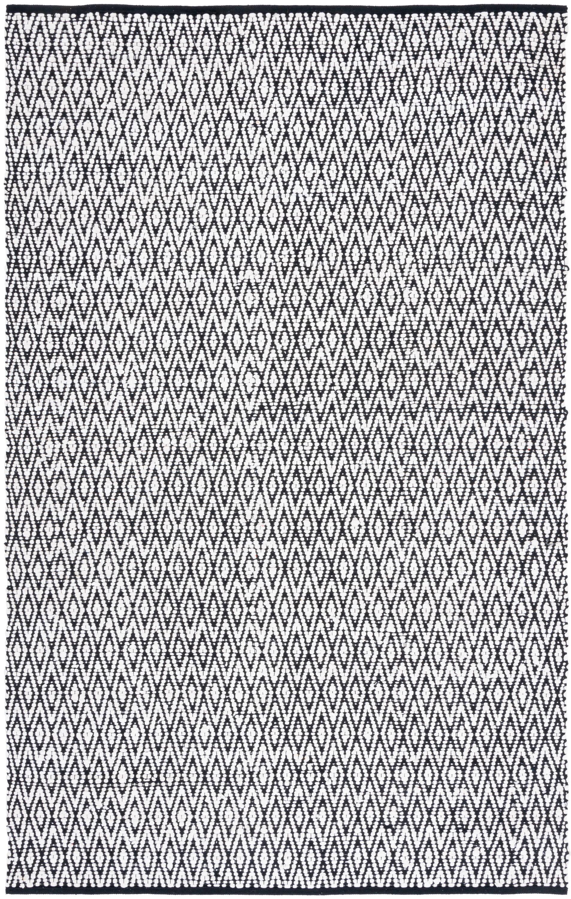 Montauk MTK621 Hand Woven Indoor Accent Rug - Ivory/Black - 4'x6' - Safavieh