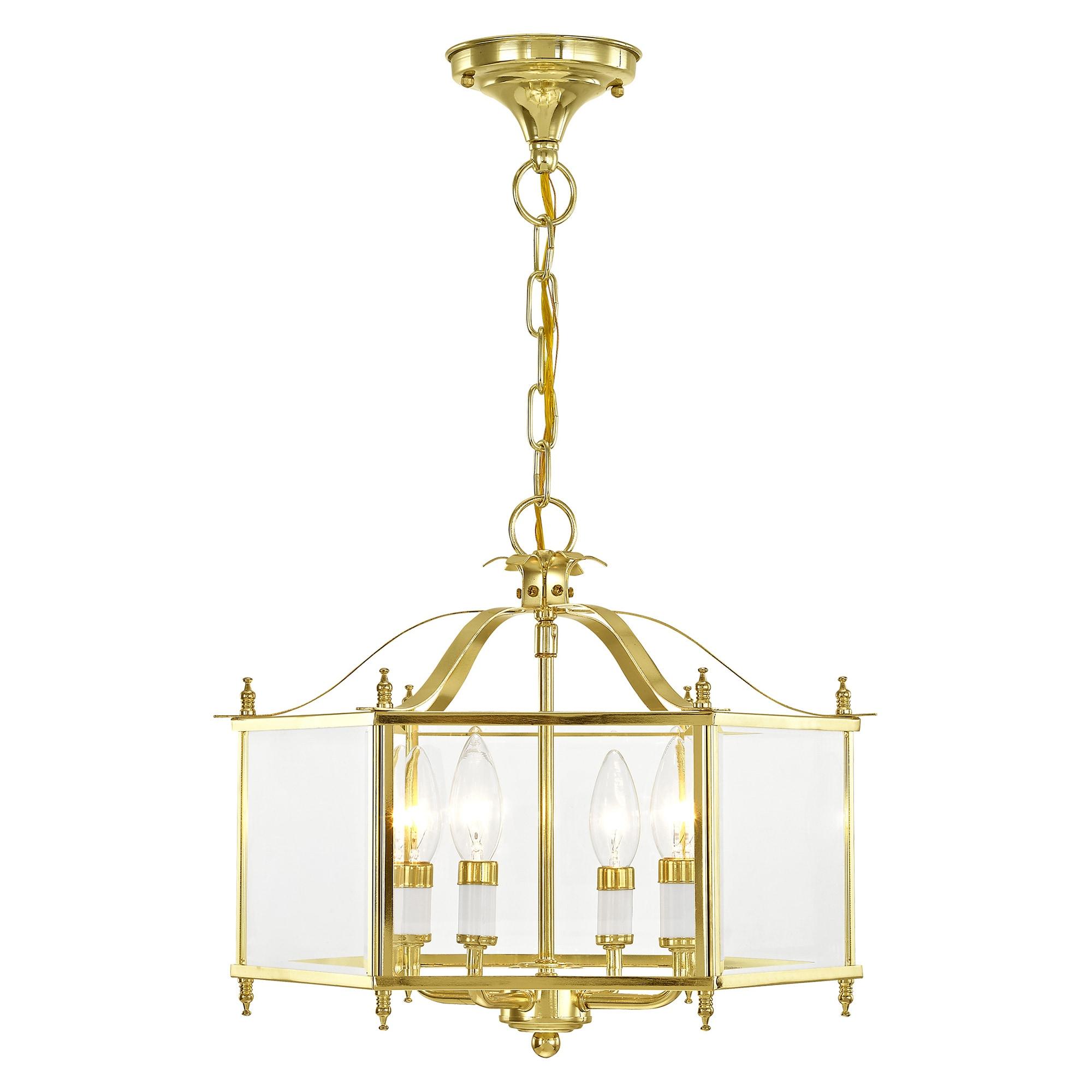 Livex Lighting Livingston 4 - Light Pendant in  Polished Brass