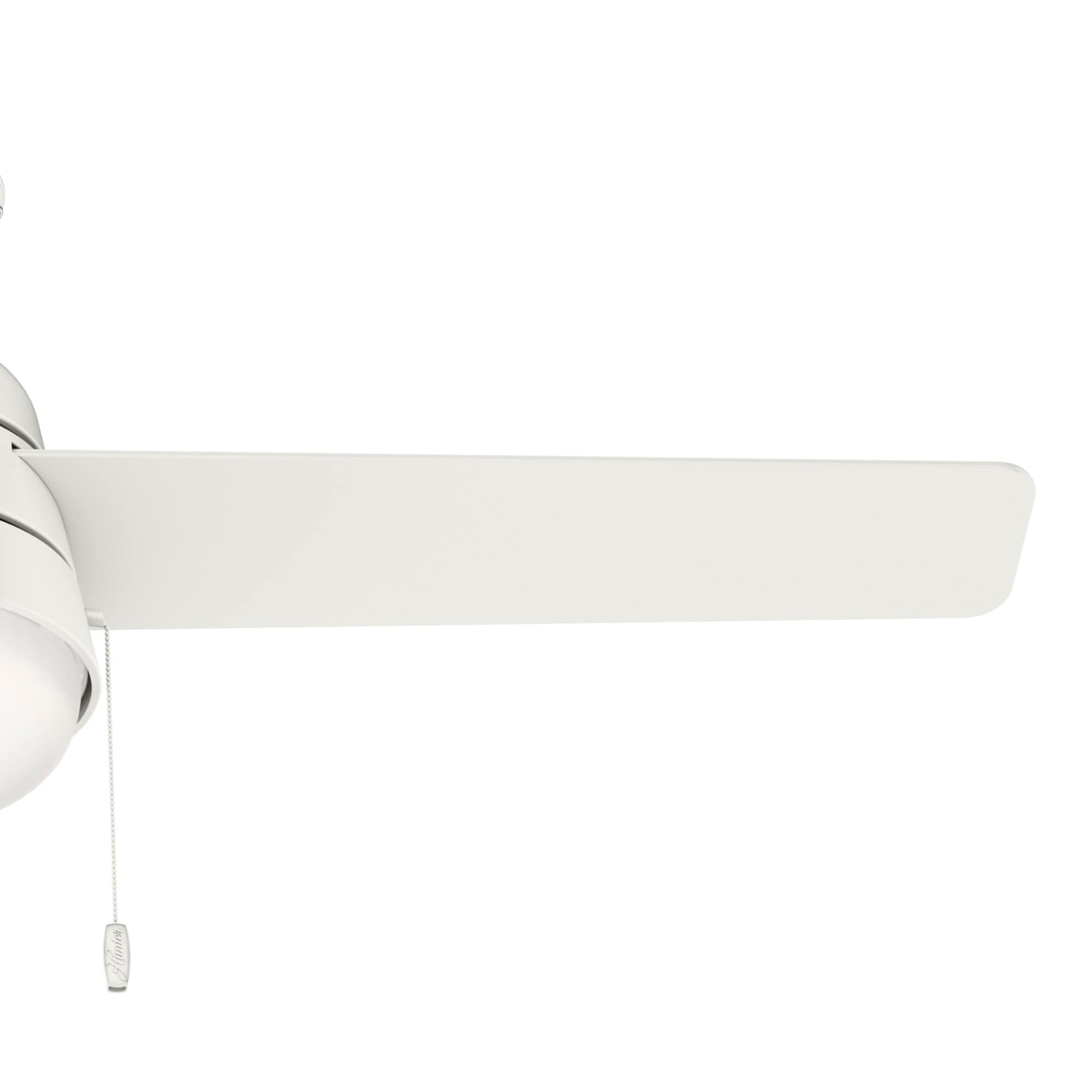 Hunter Fan 52" Aker 3 - Blade Indoor Standard Ceiling Fan with Pull Chain and Light Kit Included