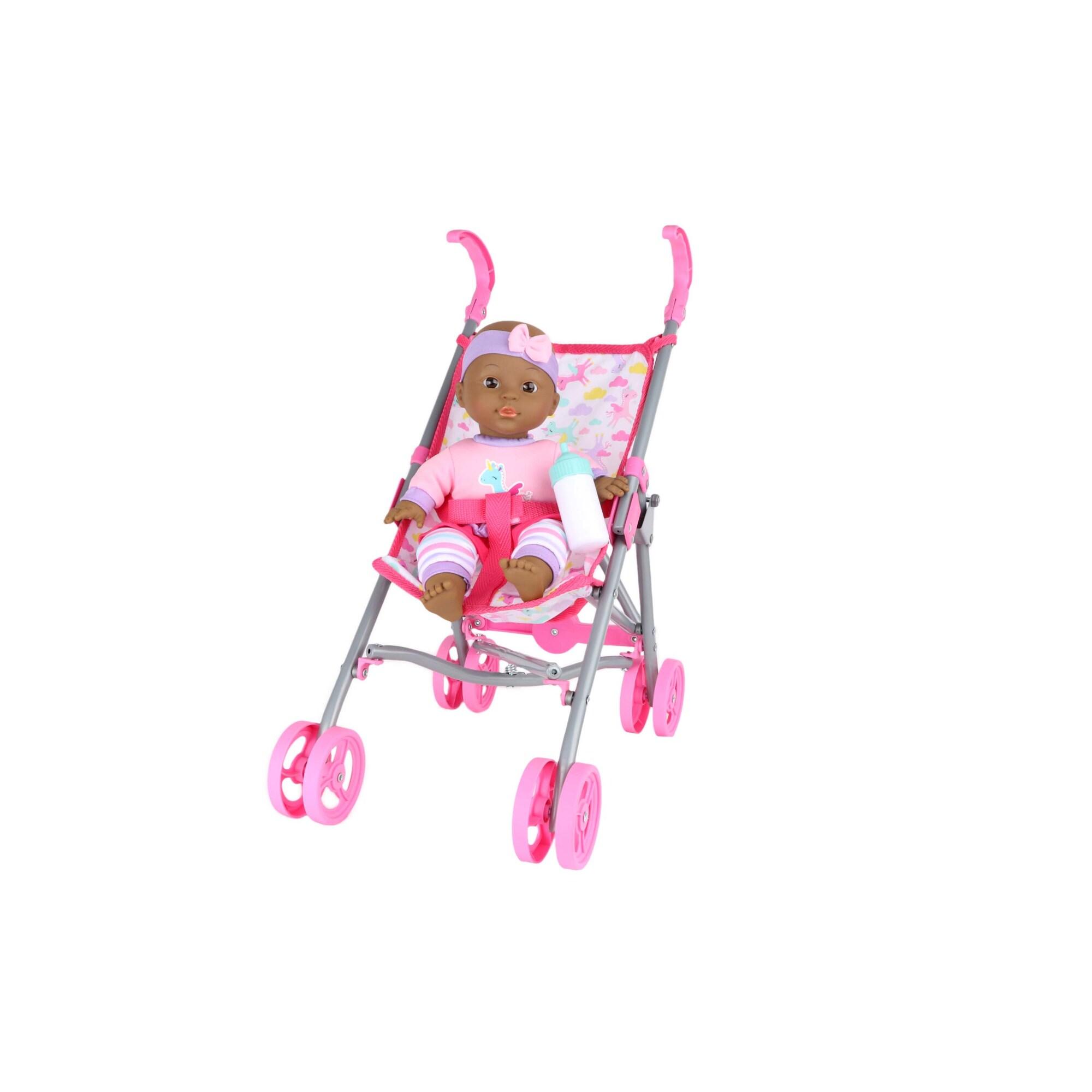 Dream Collection: Gigo 12" Baby Doll Care Gift Set with Stroller