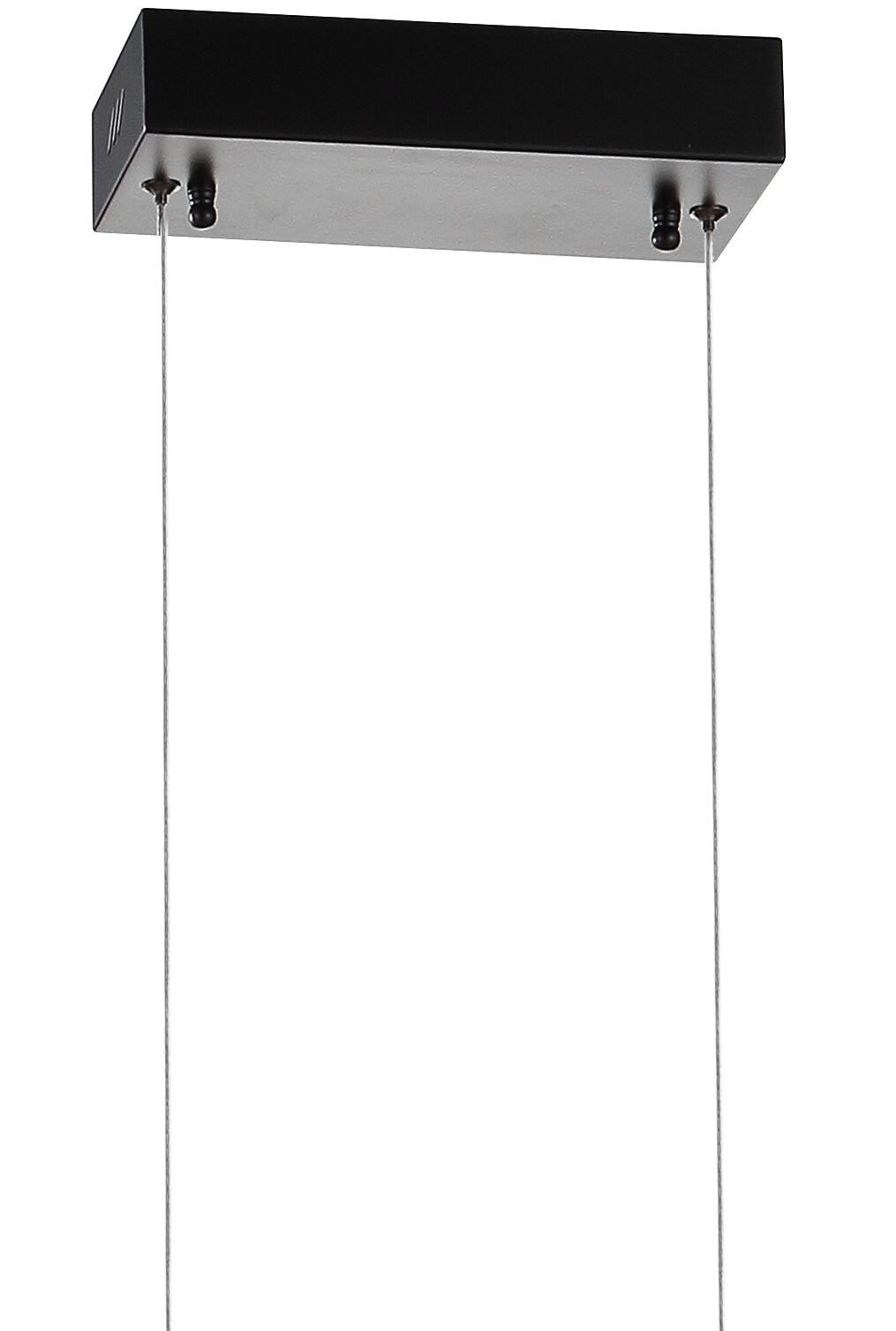 Ned 39" Dimmable Adjustable Integrated LED Metal Linear Pendant, Black