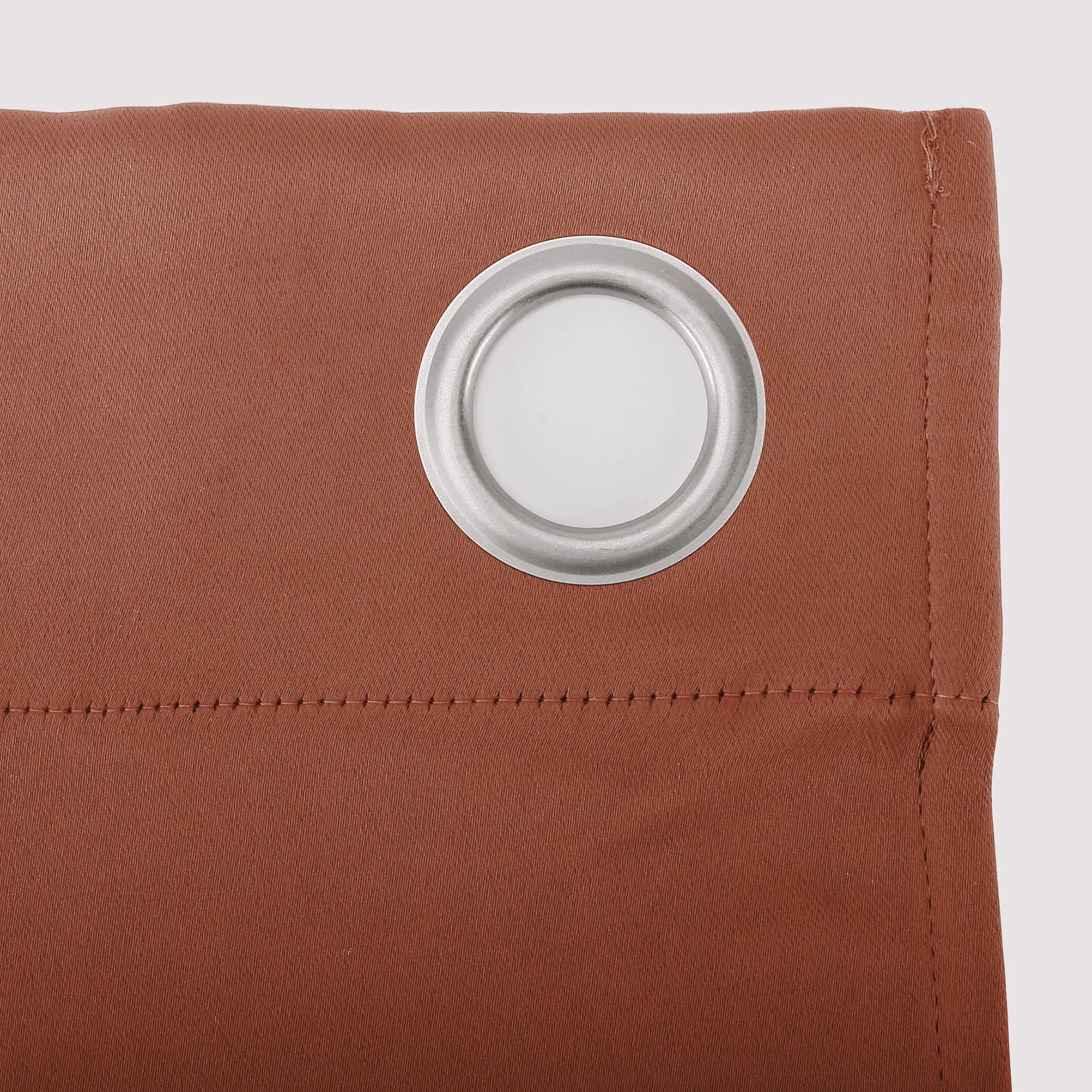 40"x84" Sun Zero Blackout Kenneth Energy Saving Grommet Curtain Panel Terracotta Red: Thermal Insulated, Noise Reduction