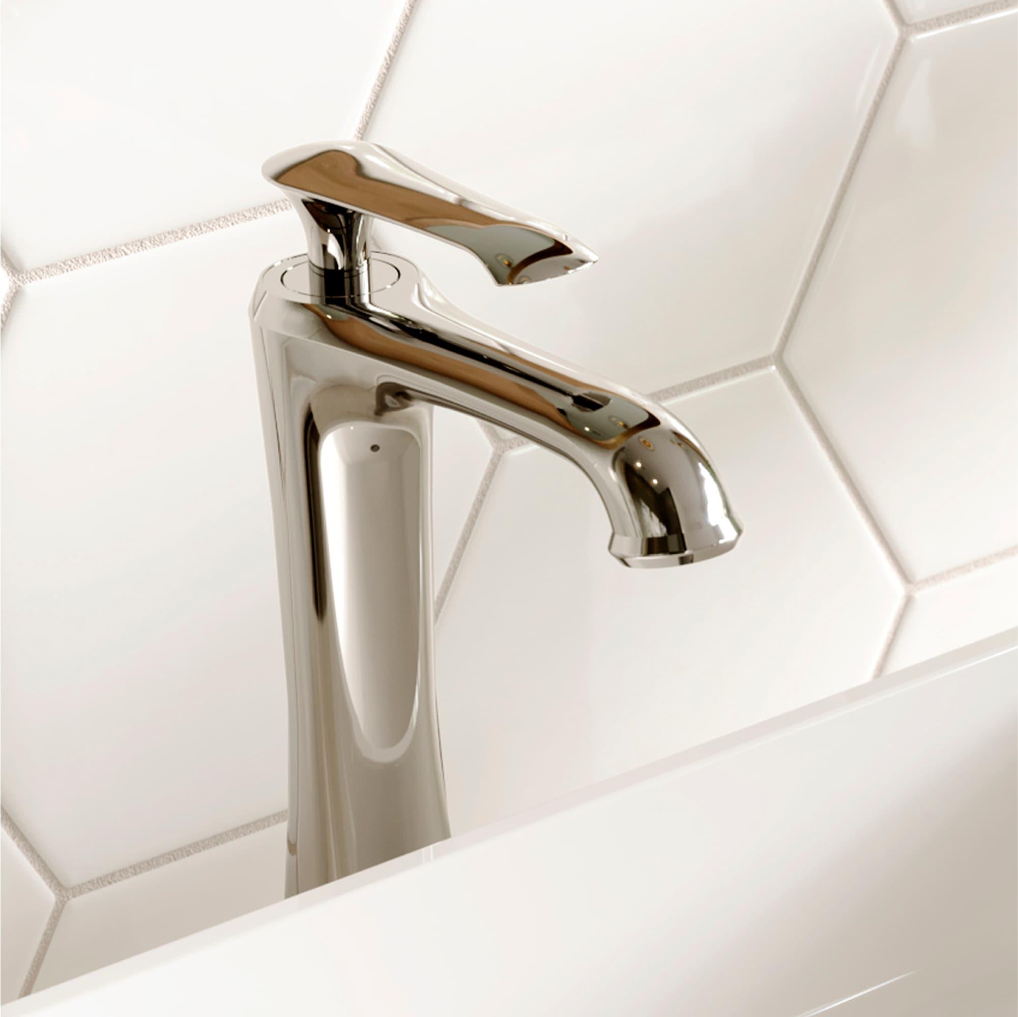 Karran Woodburn Single Handle Single Hole Vessel Bathroom Faucet With Matching Pop-up Drain