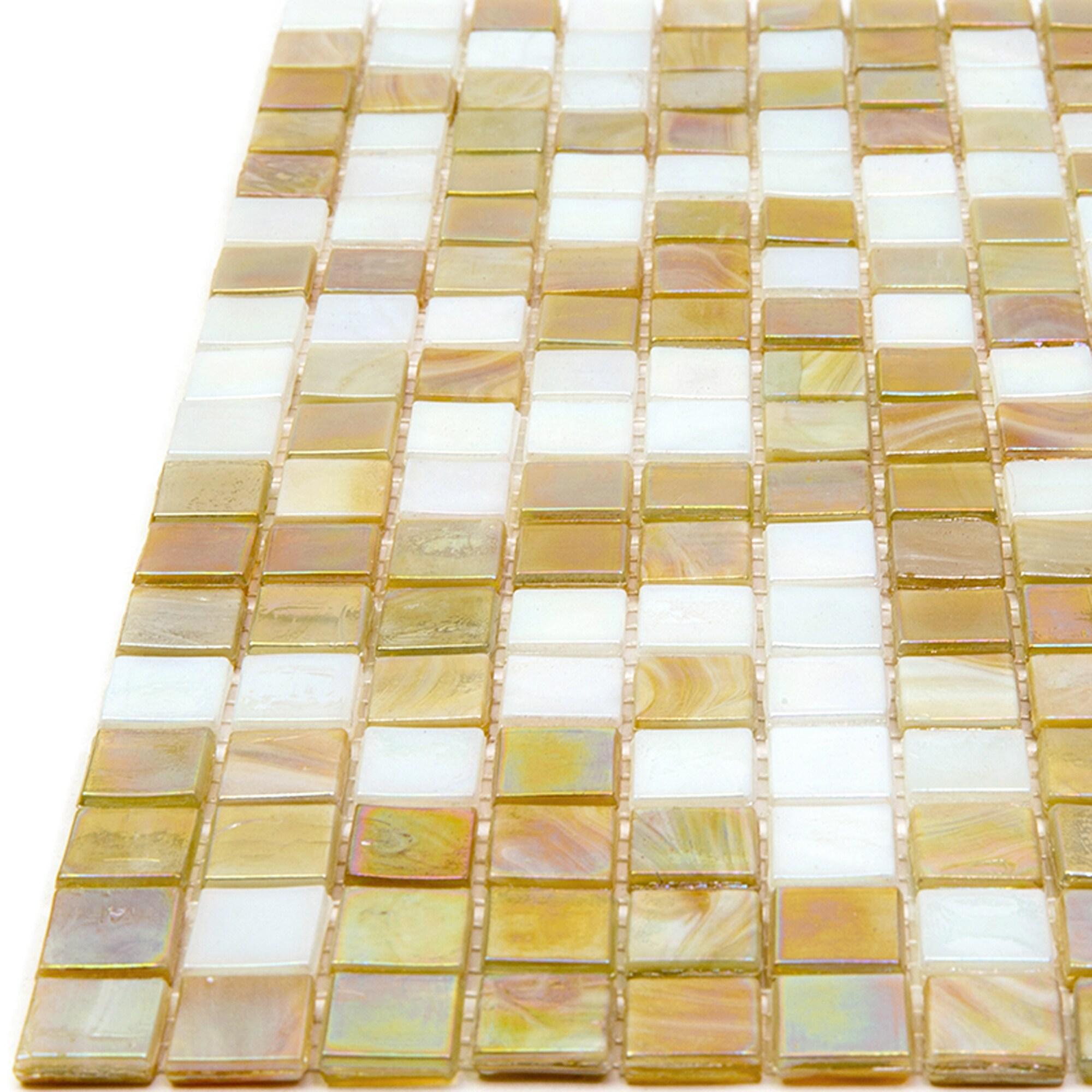 Mingles 0.6" x 0.6" Glass Mosaic Grid Wall & Floor Tile