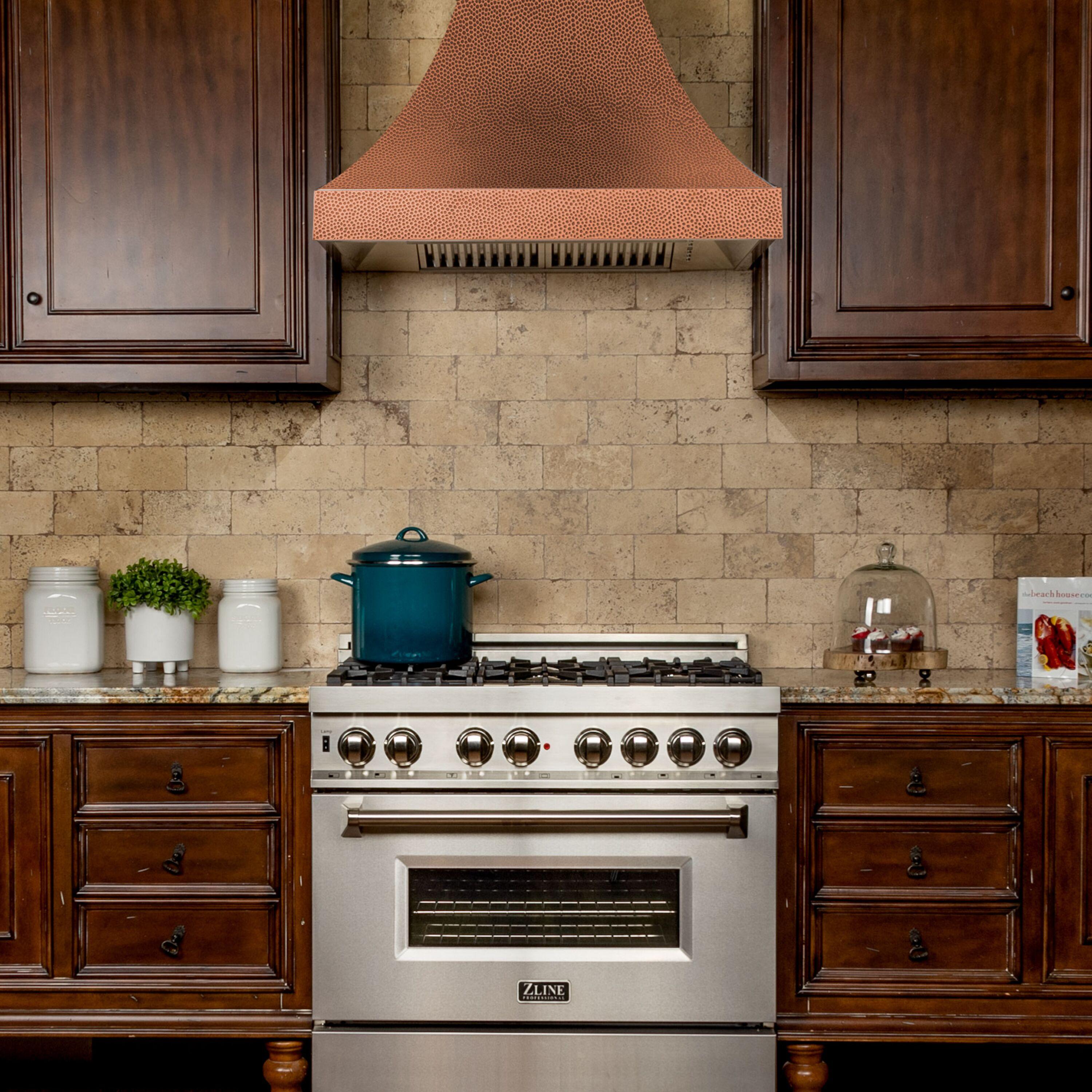 ZLINE 36 in. Designer Series Satin Stainless Steel Convertible Vent Wall Mount Range Hood