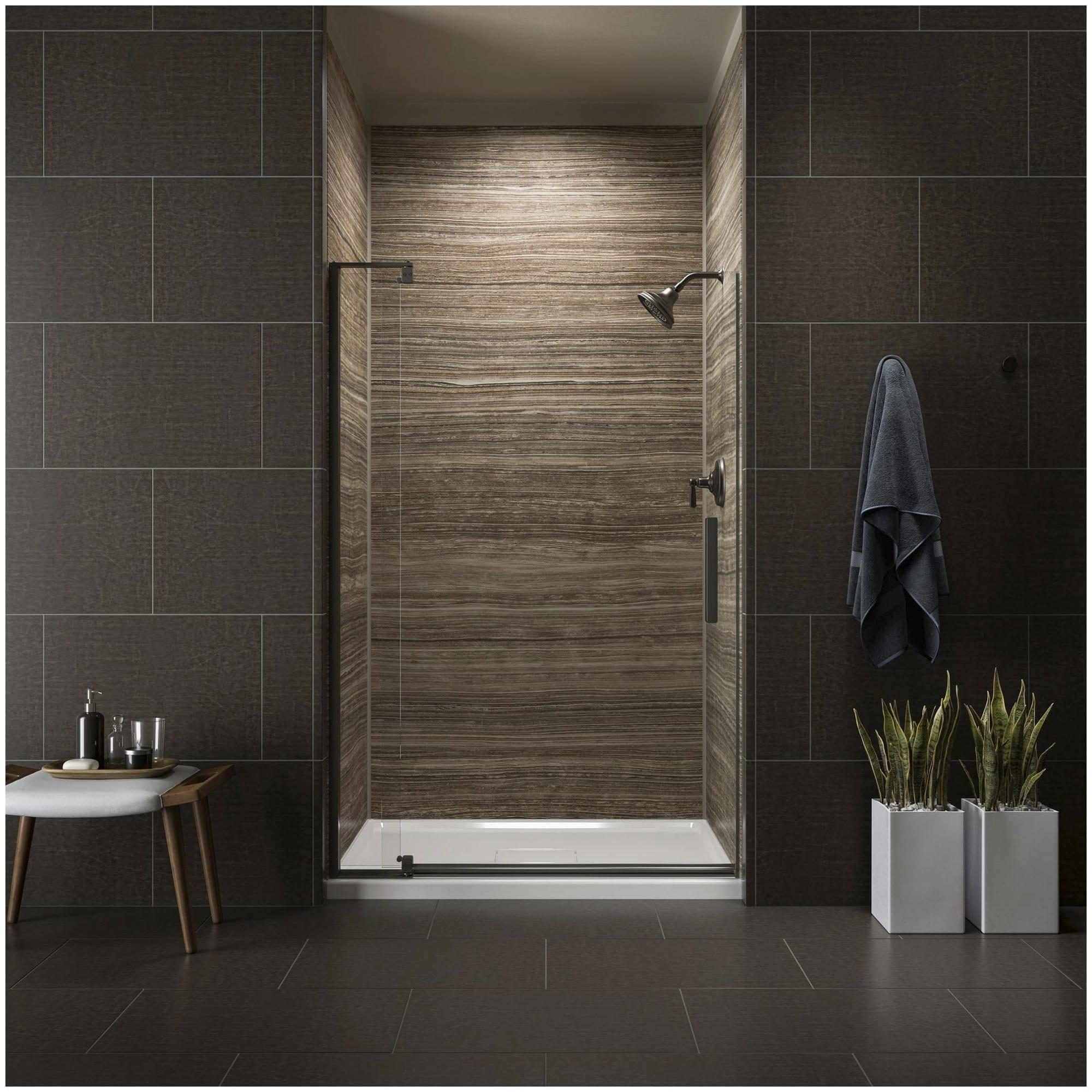 Revel 48'' x 70'' Pivot Shower Door with CleanCoat® Technology