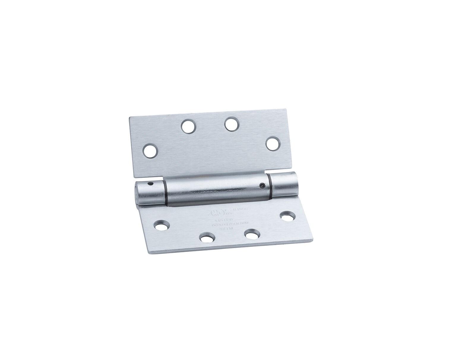 Global Door Controls 4.5" x 4.5" in Satin Chrome Steel Spring Hinge (Set of 3)