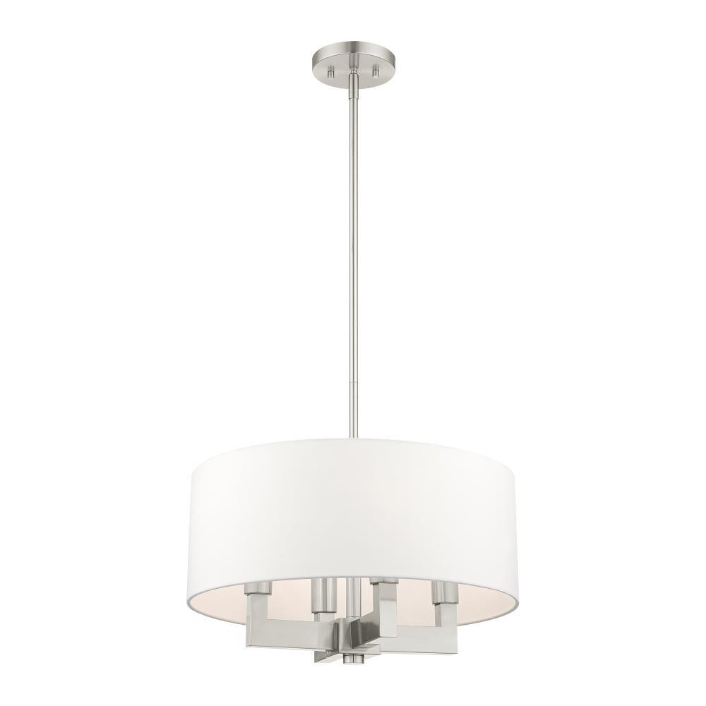 Livex Lighting Cresthaven 4 - Light Chandelier in  Brushed Nickel