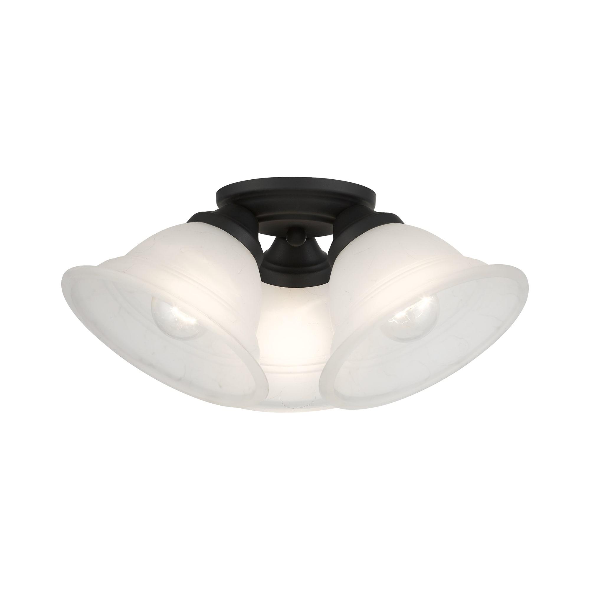 Livex Lighting Wynnewood 3 - Light Flush Mount in  Black