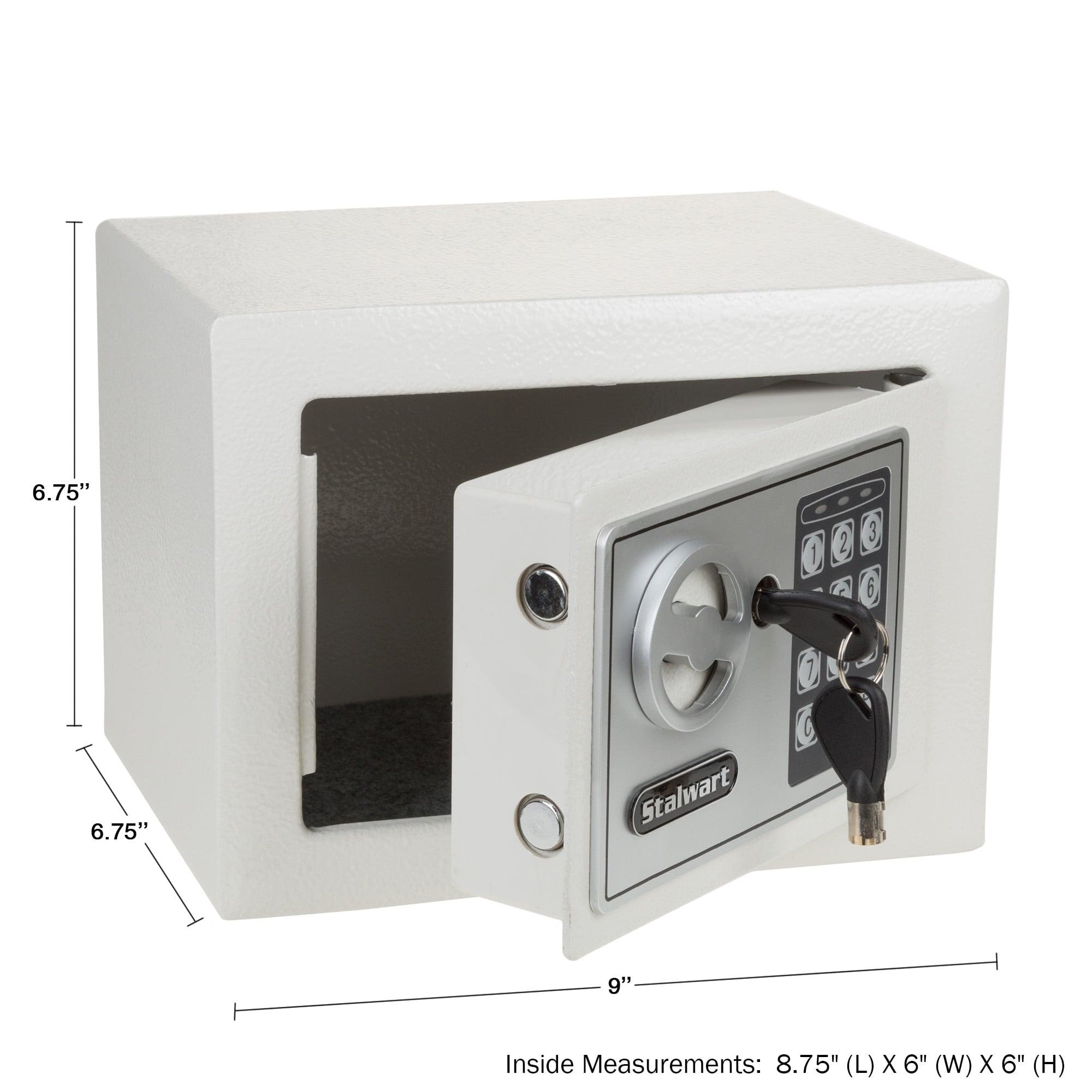 Fleming Supply Electronic Digital Safe - Steel Security Lock Box with Keypad - Gray