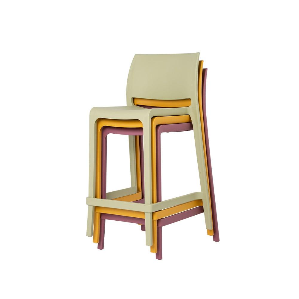 2pk Sensilla Stackable Counter Stools Orange - Lagoon