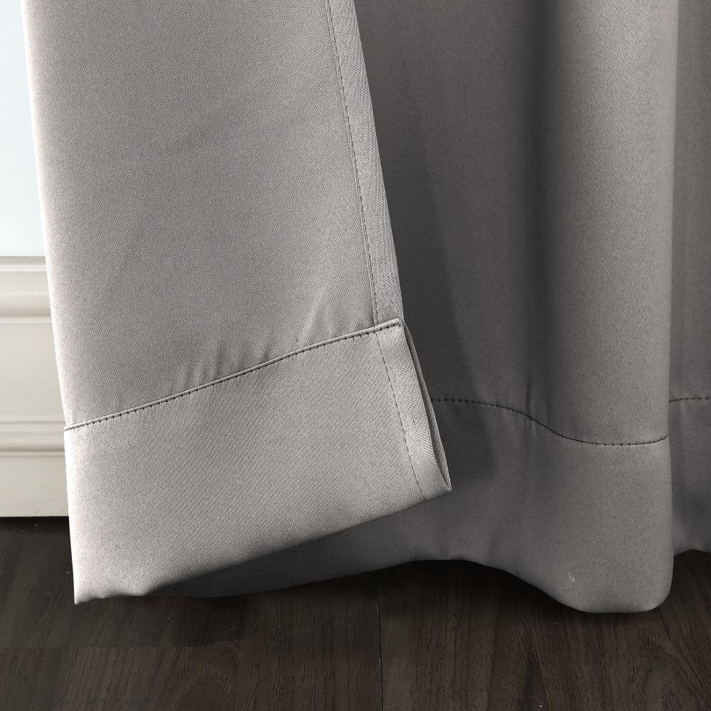 40"x84" Sun Zero Blackout Kenneth Energy Saving Rod Pocket Curtain Panel Gray: Thermal Insulated, Noise Reduction
