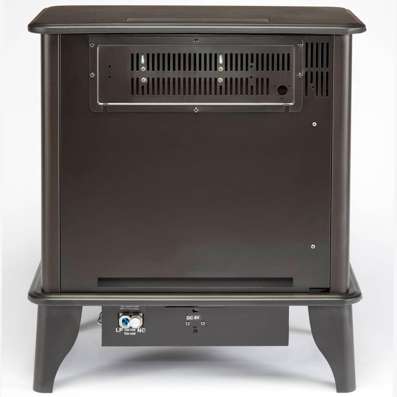 Bluegrass Living Bluegrass Living Panorama Vent Free Dual Fuel 3-Sided Gas Stove - 23,000 BTU, Remote Control, Black Finish - Model# BTSD23RT