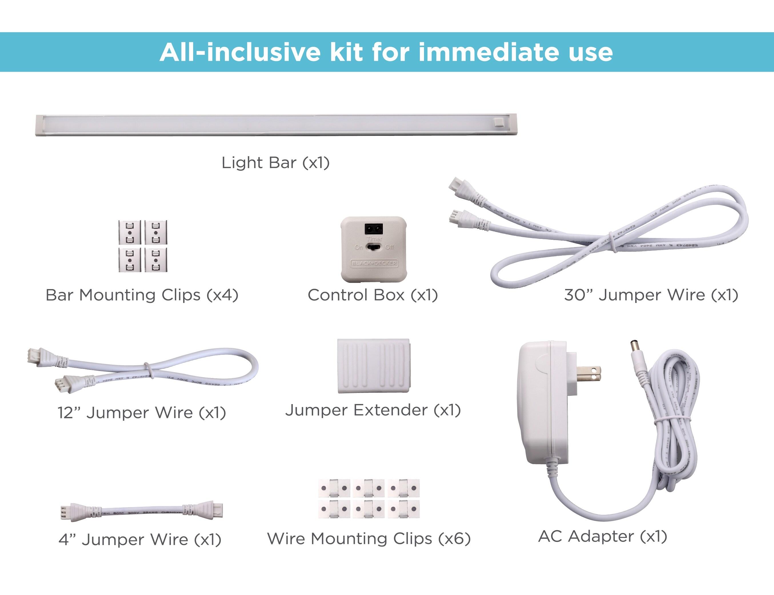 Cool White 18" LED Under-Cabinet Light Kit with Motion Sensor