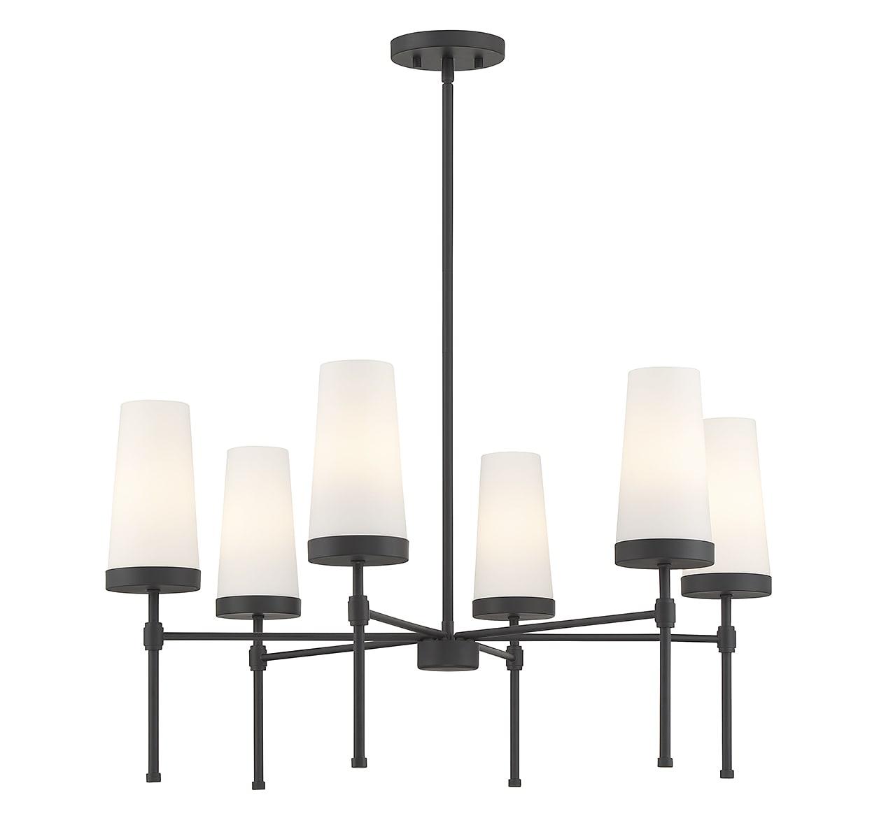Savoy House Haynes 6 - Light Chandelier in  Matte Black