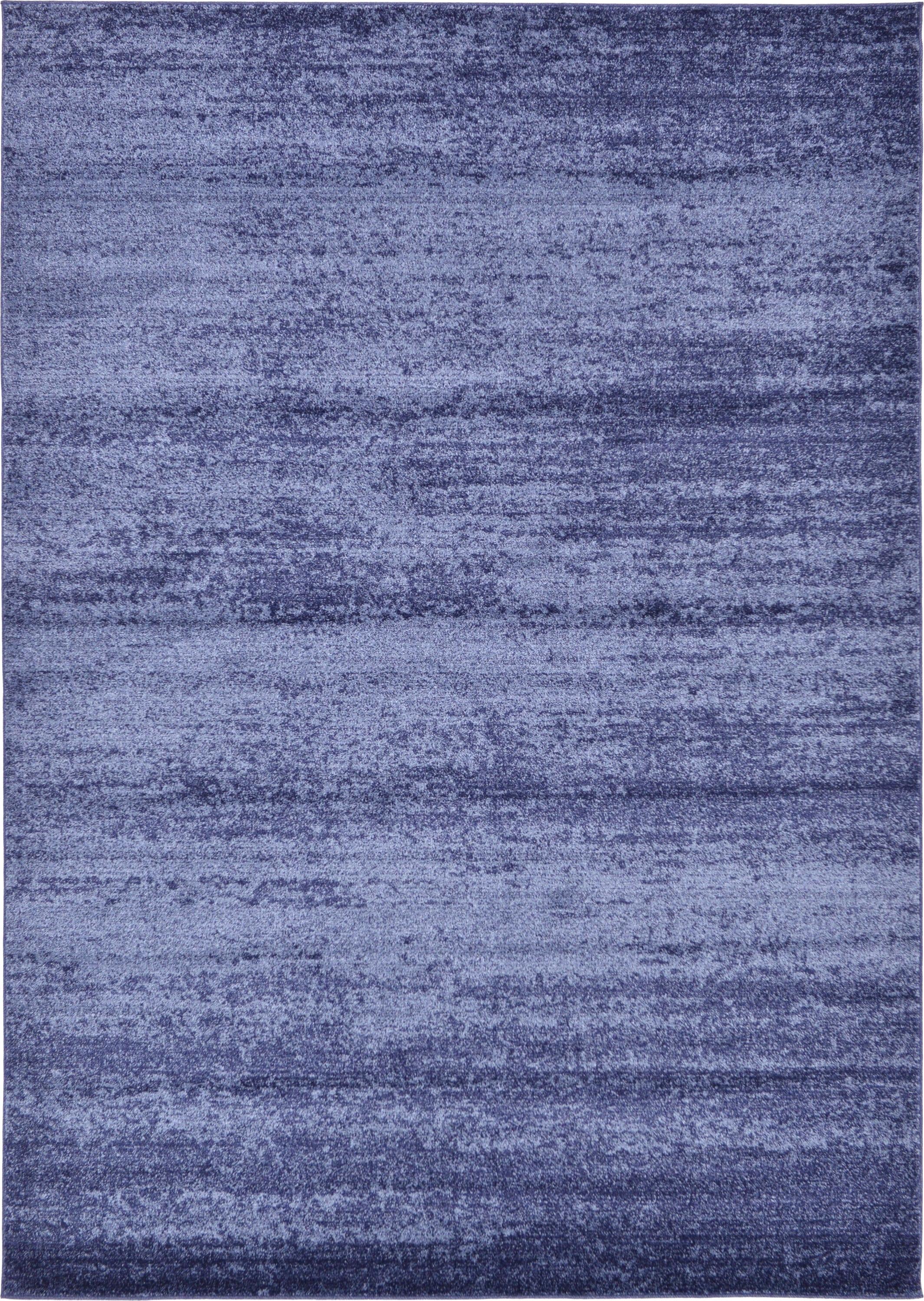 Unique Loom Del Mar Collection Area Rug - Lucille (7' 1" x 10' Rectangle Navy Blue/Ivory)