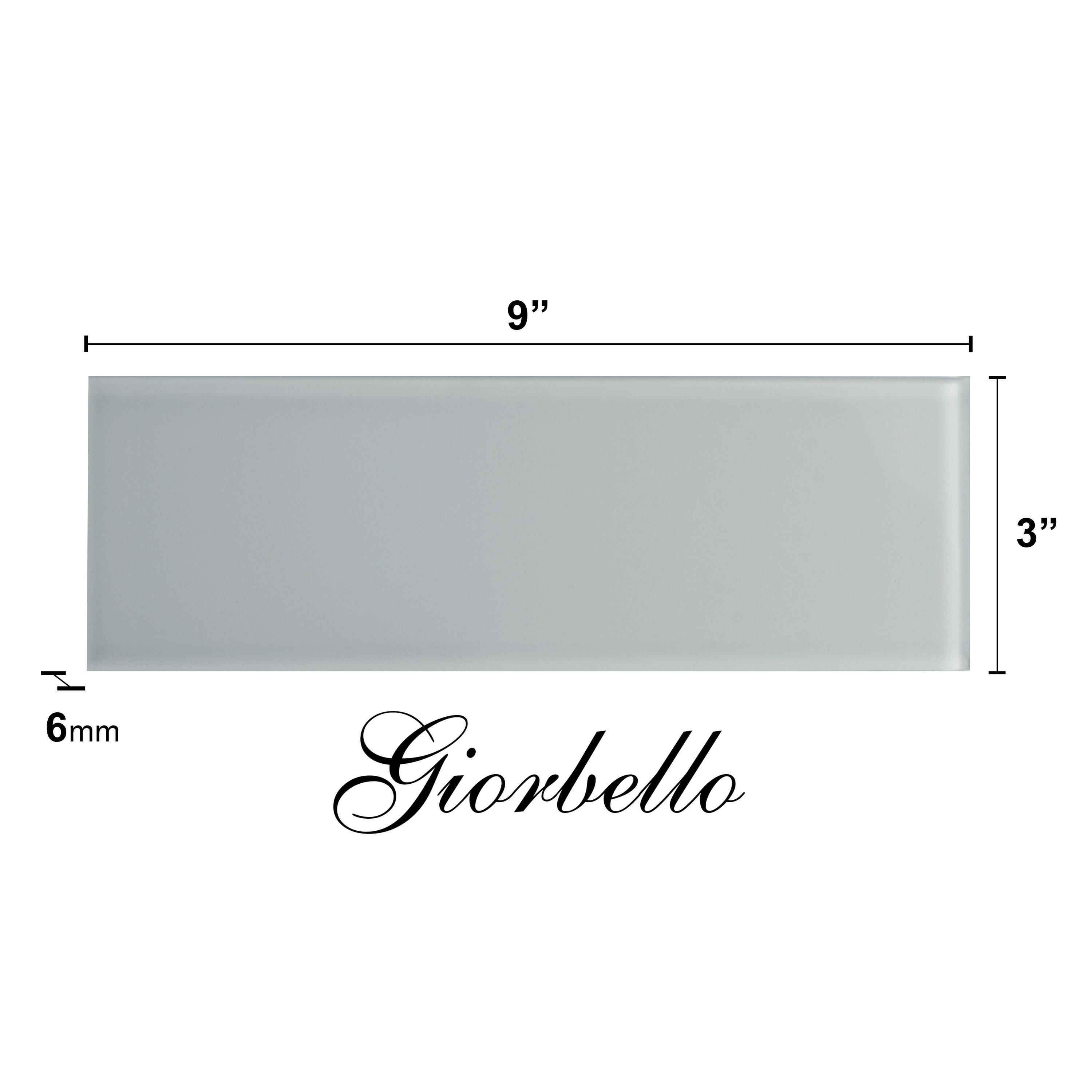 3" x 9" Glass Subway Tile