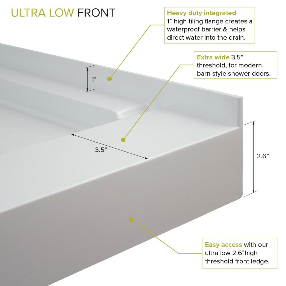 60'' W 30'' D Rectangular Single Shower Base