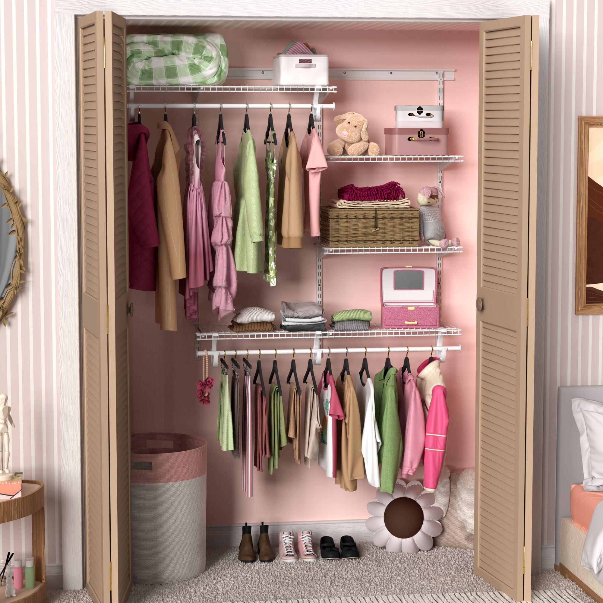 ShelfTrack 60" W - 96" W Closet System Starter Kit
