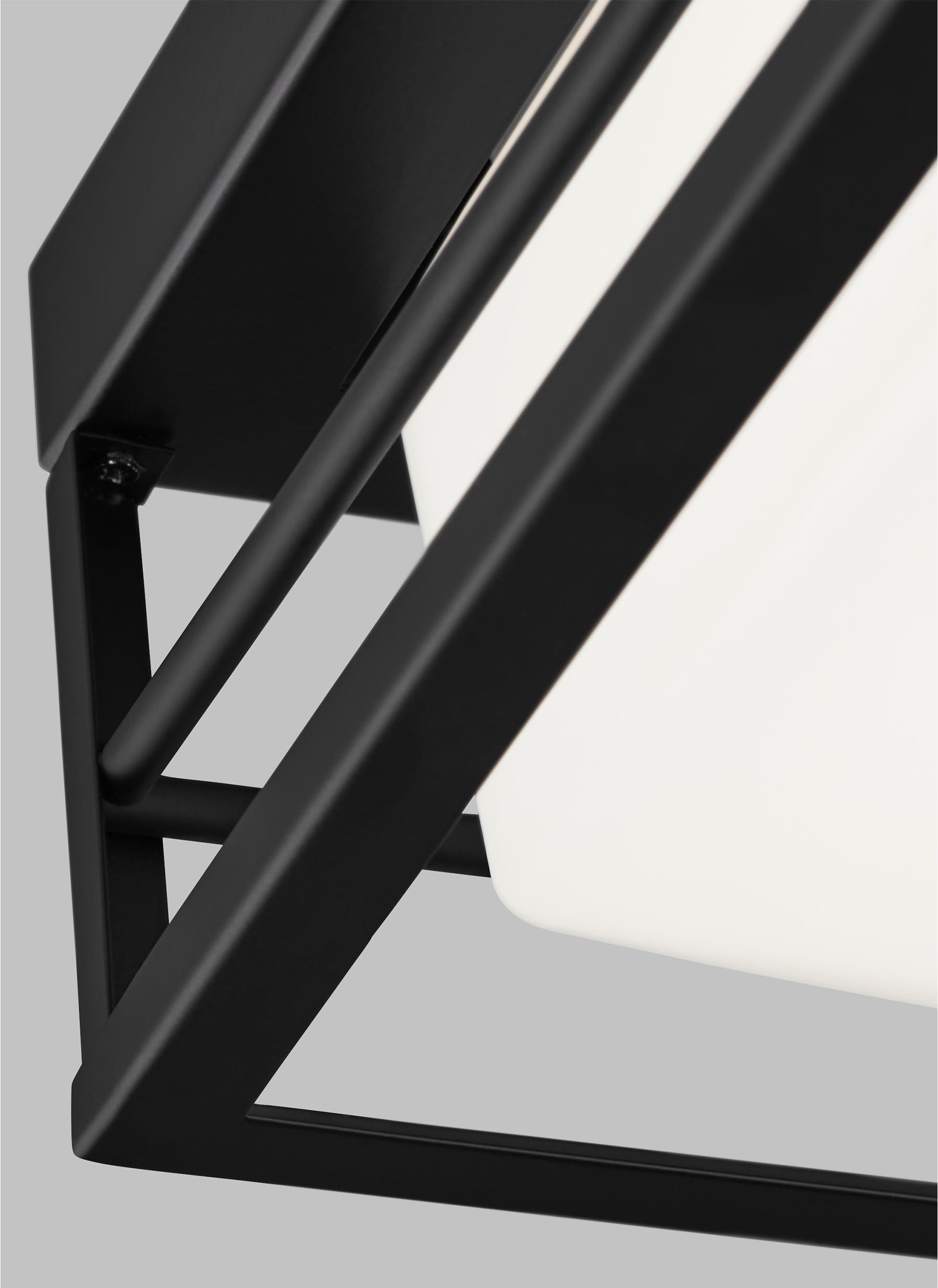 Generation Lighting Dearborn 1.0 -Light 12.0-in Matte Black Flush Mount Light
