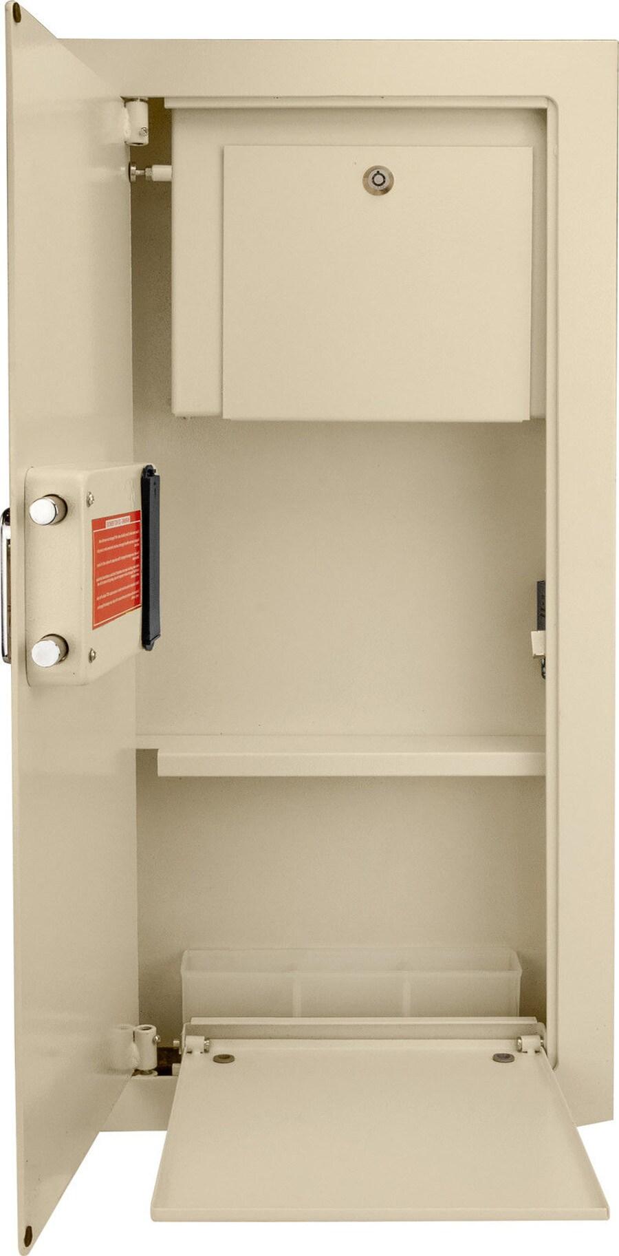 Barska 0.82 CUBIC FT LEFT OPEN BEIGE  BIOMETRIC WALL SAFE