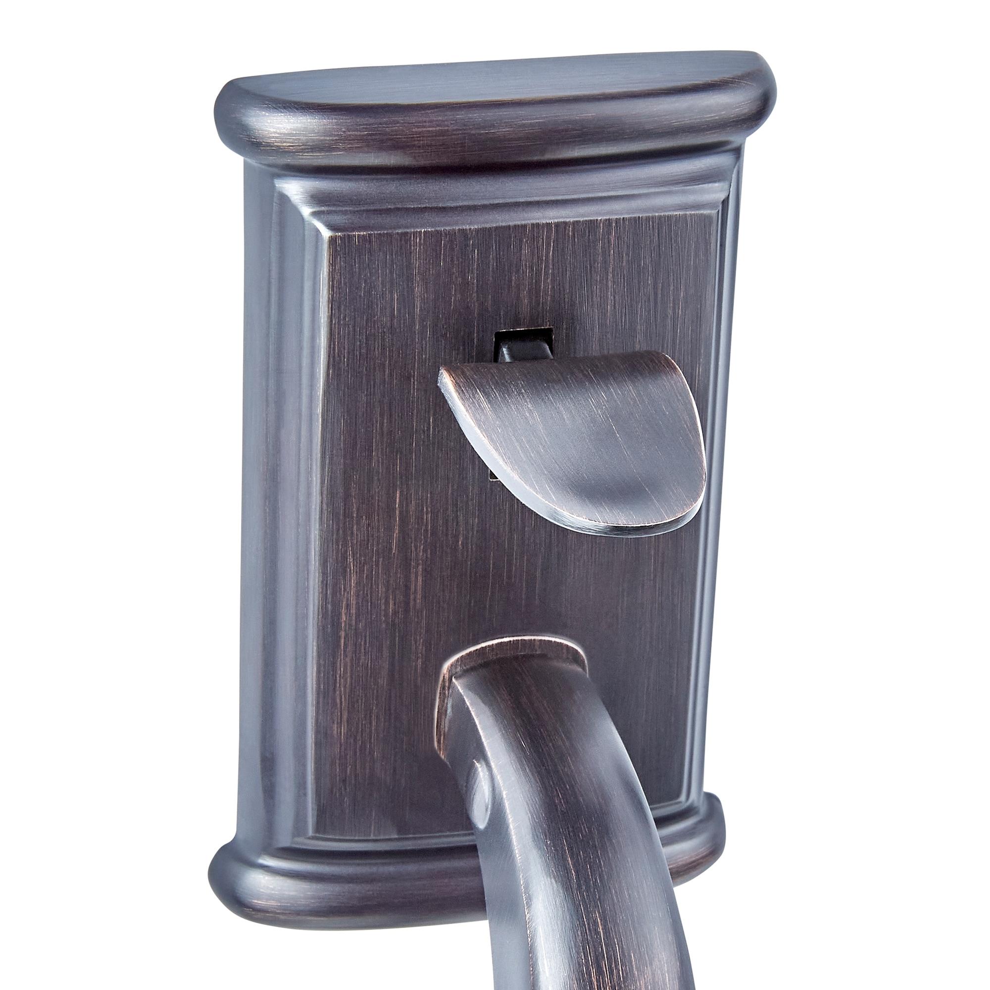 Kwikset Signature Series Ashfield Venetian Bronze Single-Cylinder Deadbolt Keyed entry door handleset with Ashfield Lever and SmartKey