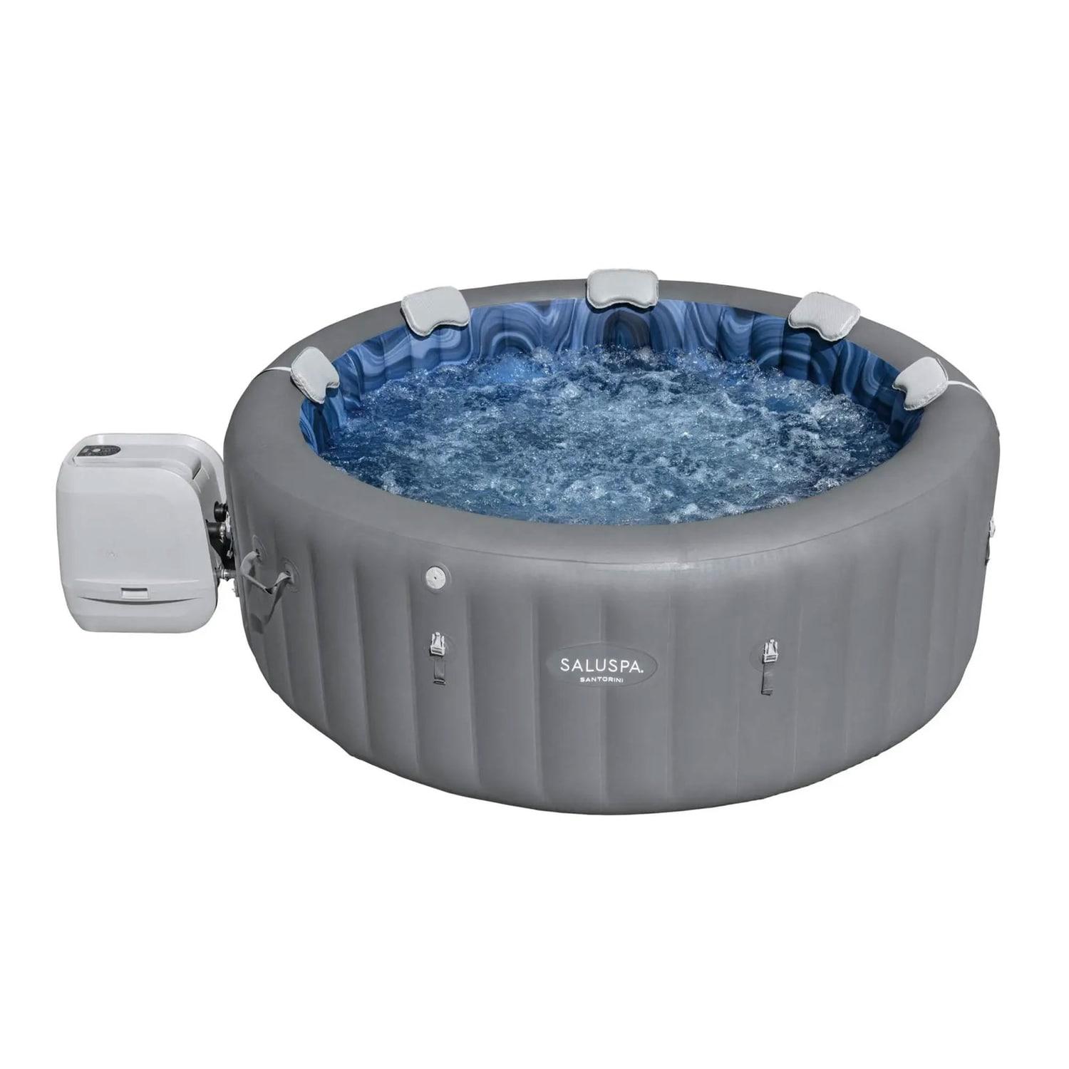 Bestway SaluSpa Canopy with Santorini Inflatable Hot Tub w/ Pump #P09120