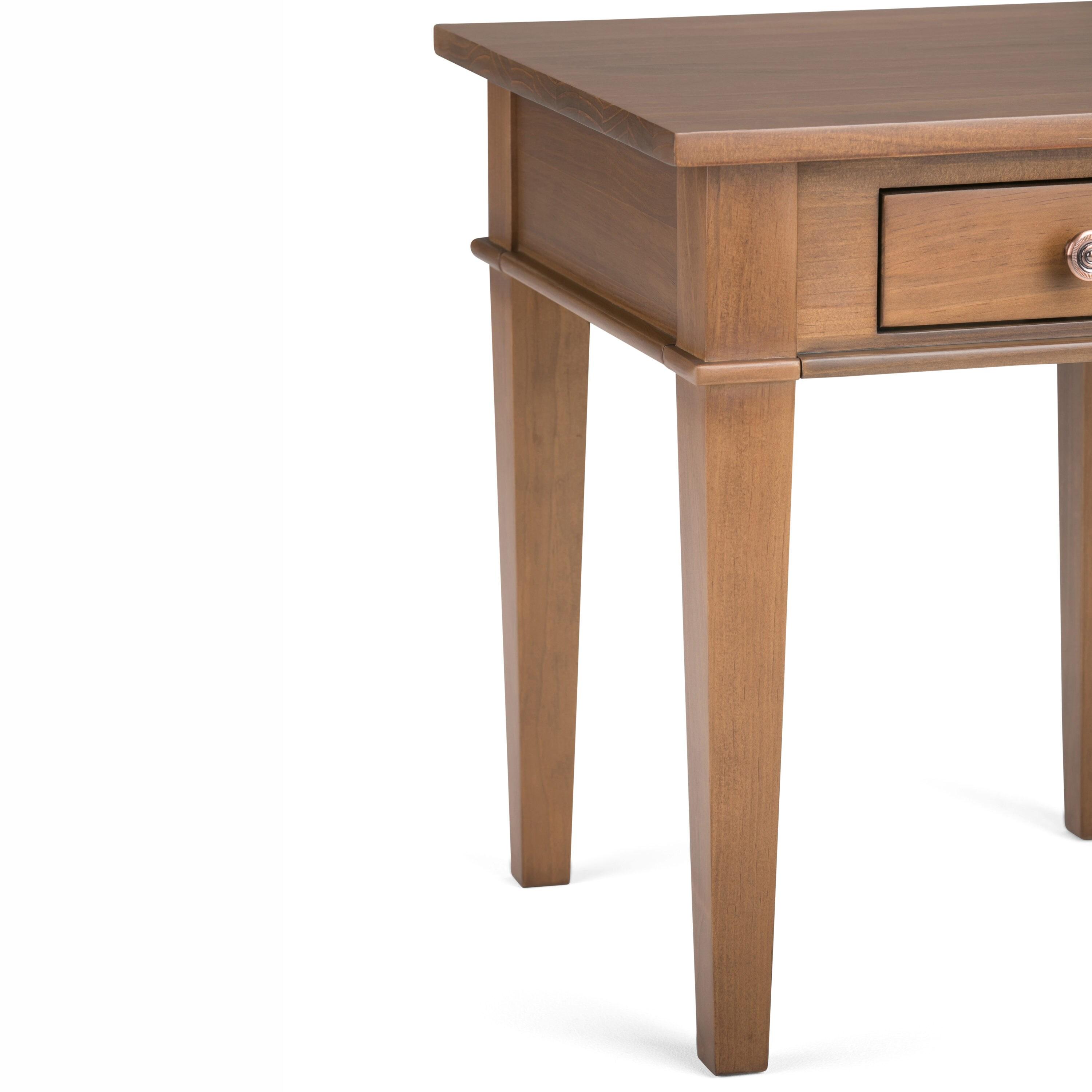 Carlton Solid Wood Top End Table with Storage