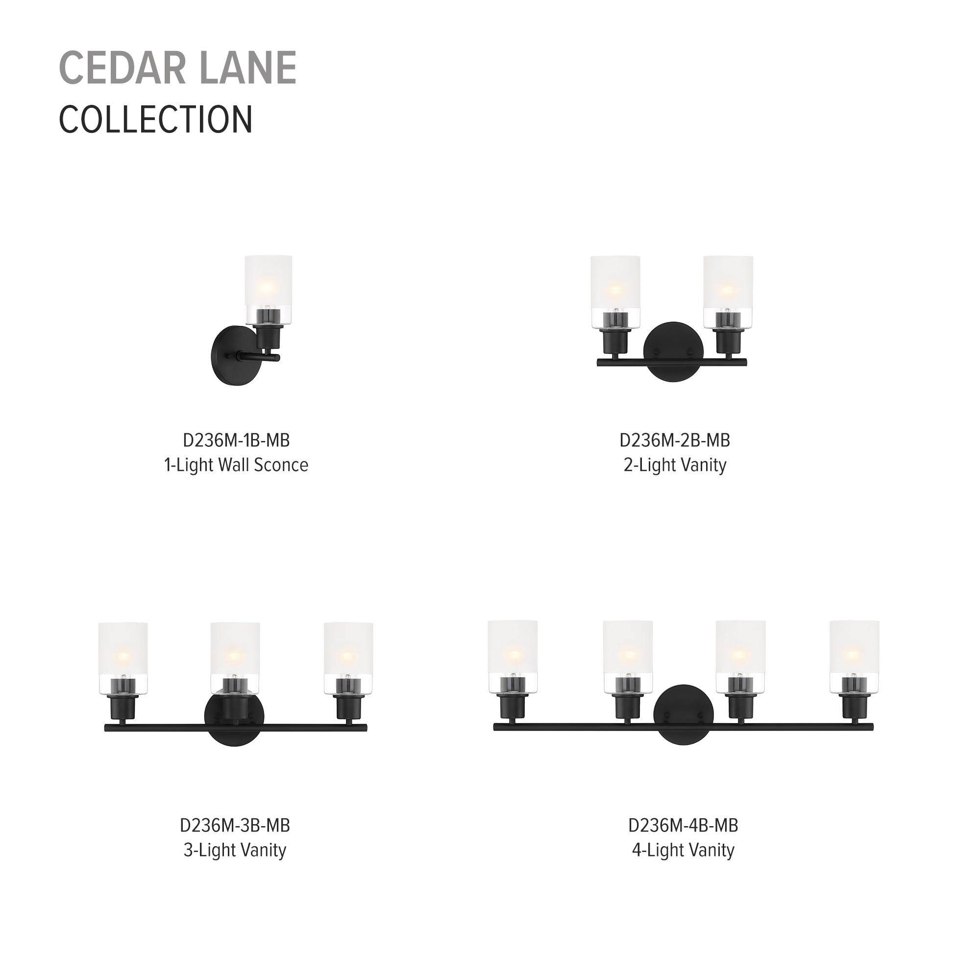 Designers Fountain Cedar Lane 5 Light Matte Black Chandelier, D236M-5CH-MB