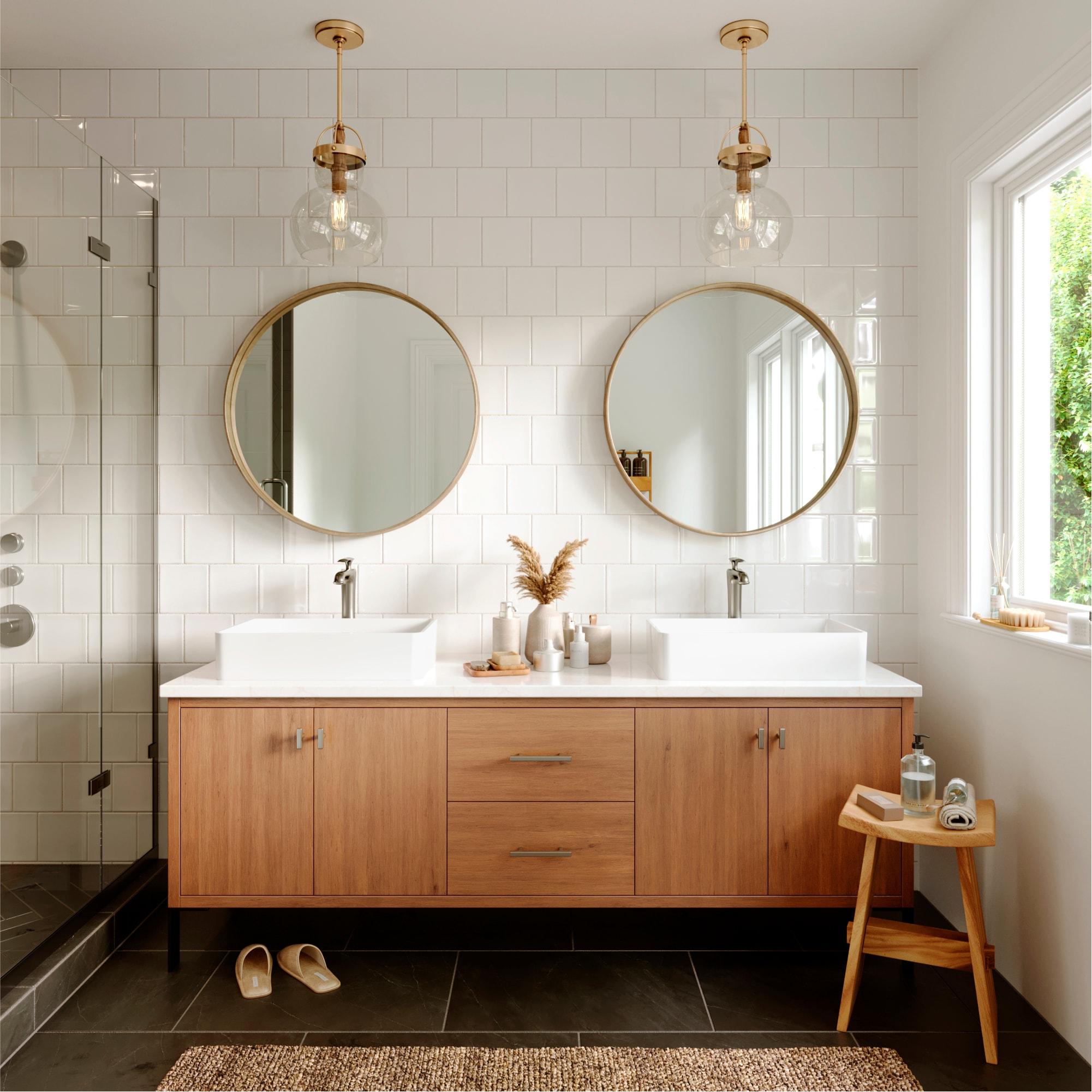 Karran Woodburn Single Handle Single Hole Vessel Bathroom Faucet With Matching Pop-up Drain