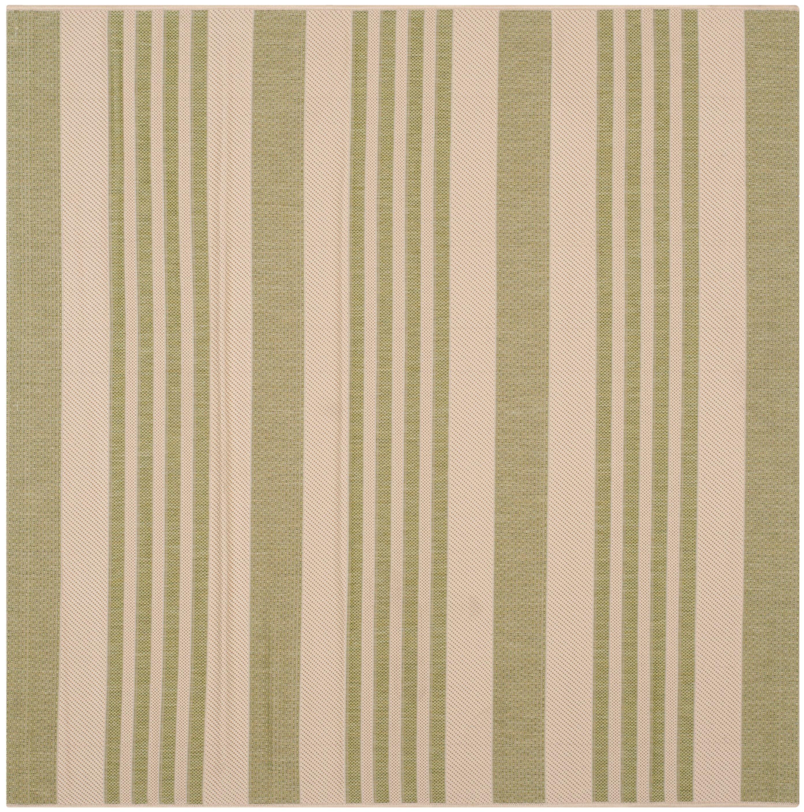 Courtyard CY6062 Power Loomed Indoor/Outdoor Area Rug - Beige/Sweet Pea - 4'x4' - Safavieh.
