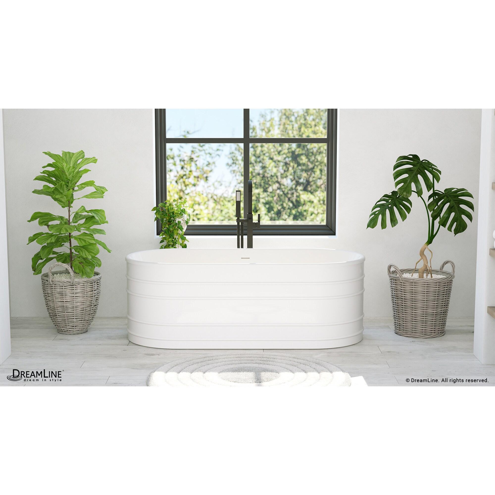 Infinity Z 67 in. L x 30-3/4 in. W x 22-7/8 in. H Freestanding Acrylic Bathtub