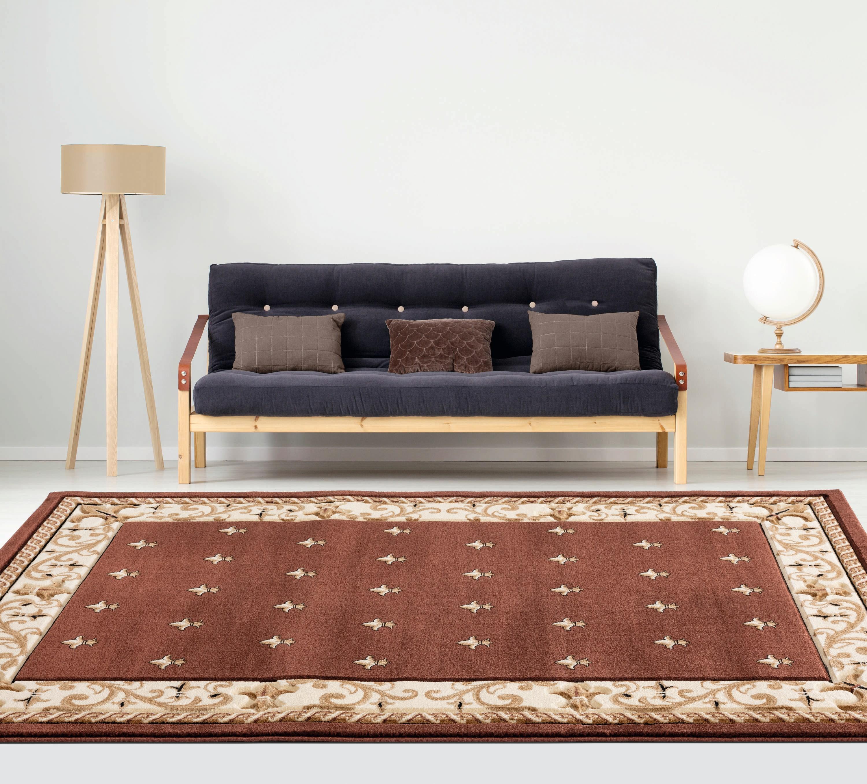 Bristol Wington Brown Rectangle Area Rug - 5 ft. 3 in. x 7 ft. 6 in.