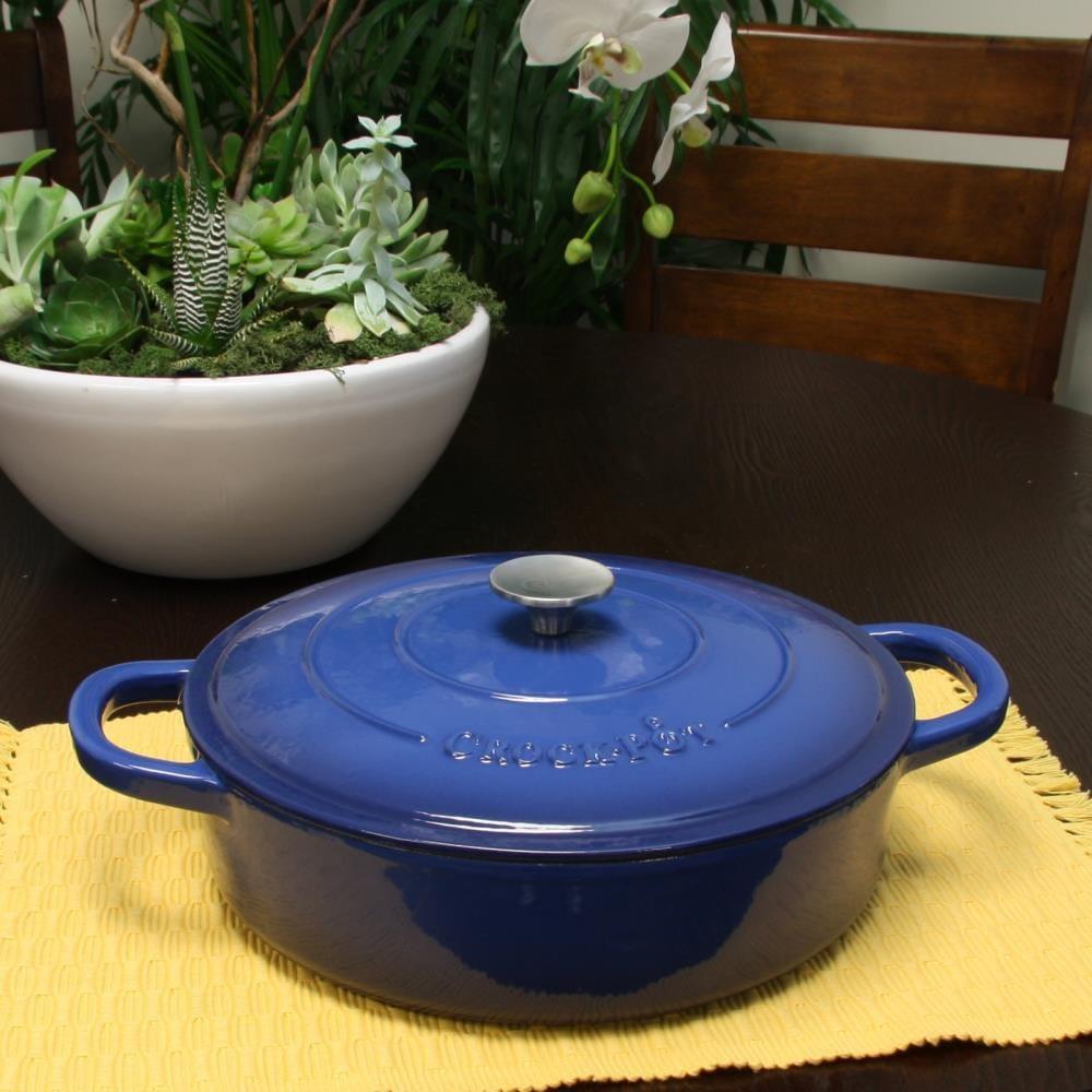Crock-pot Crock-pot Artisan 5 qt. Non-Stick Cast Iron Round Braiser with Lid