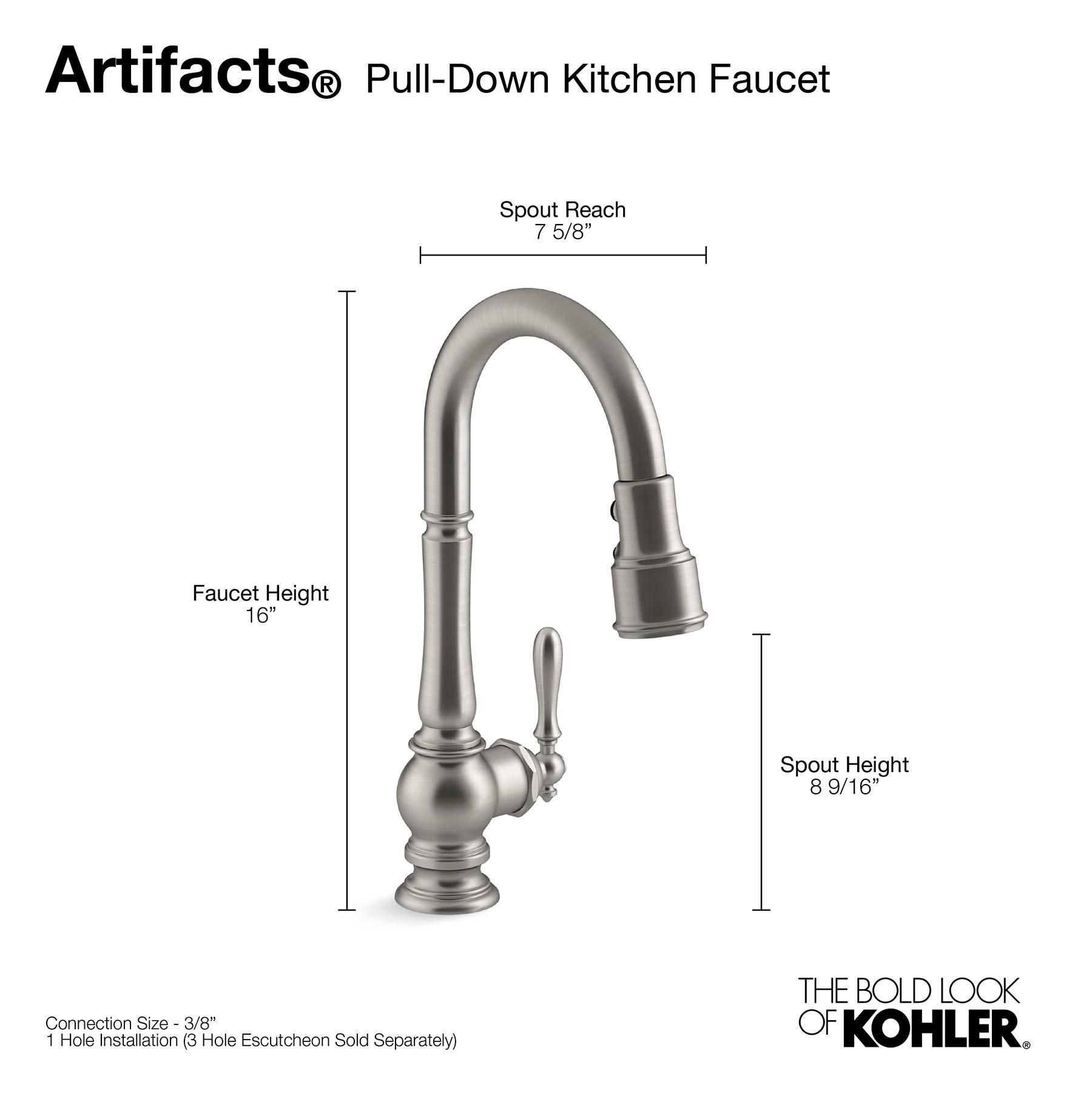 Artifacts® Pull Down Bar Faucet with Accessories