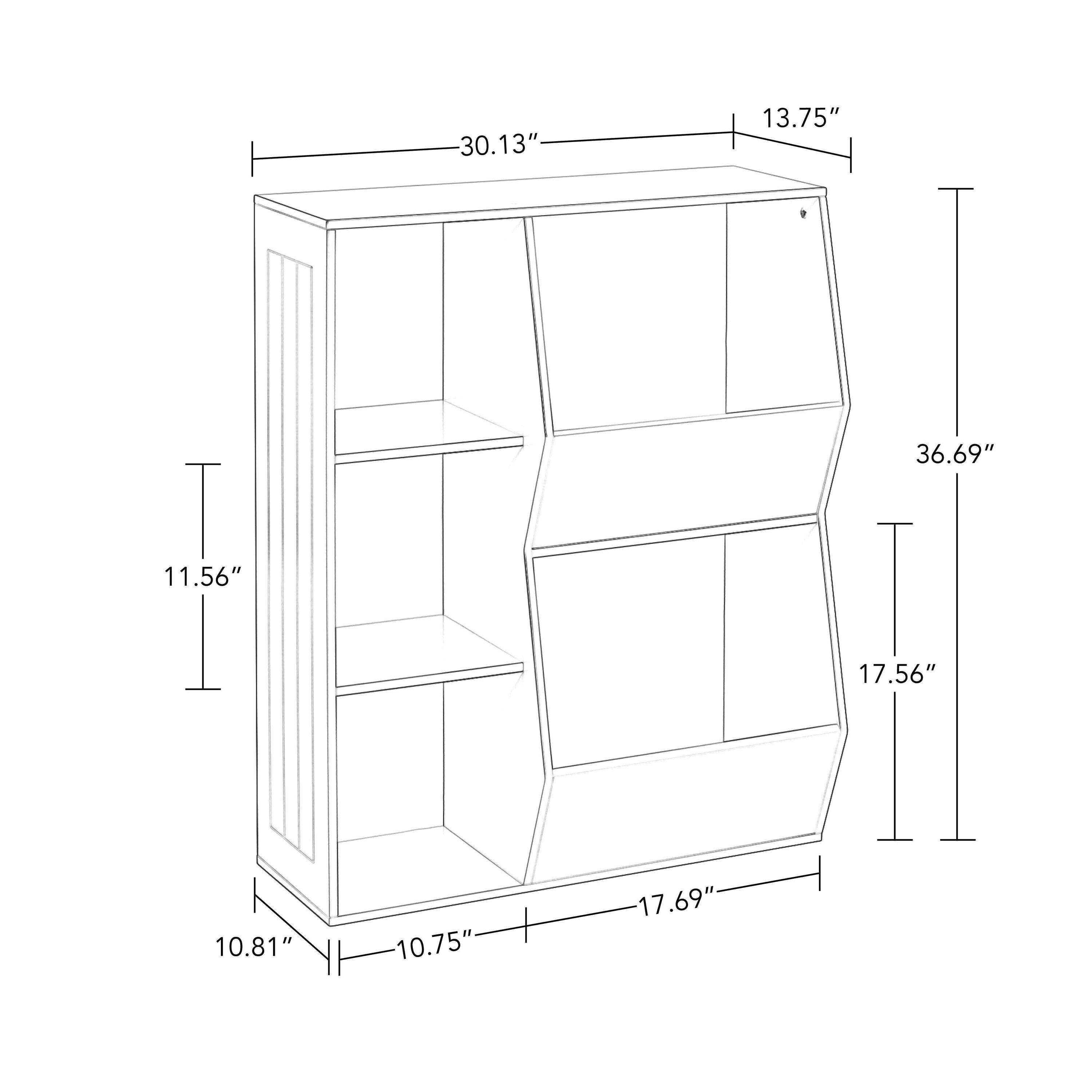 RiverRidge Kids Playroom Toy Organizer and Bookcase with 3 Cubbies and 2 Veggie Storage Bins