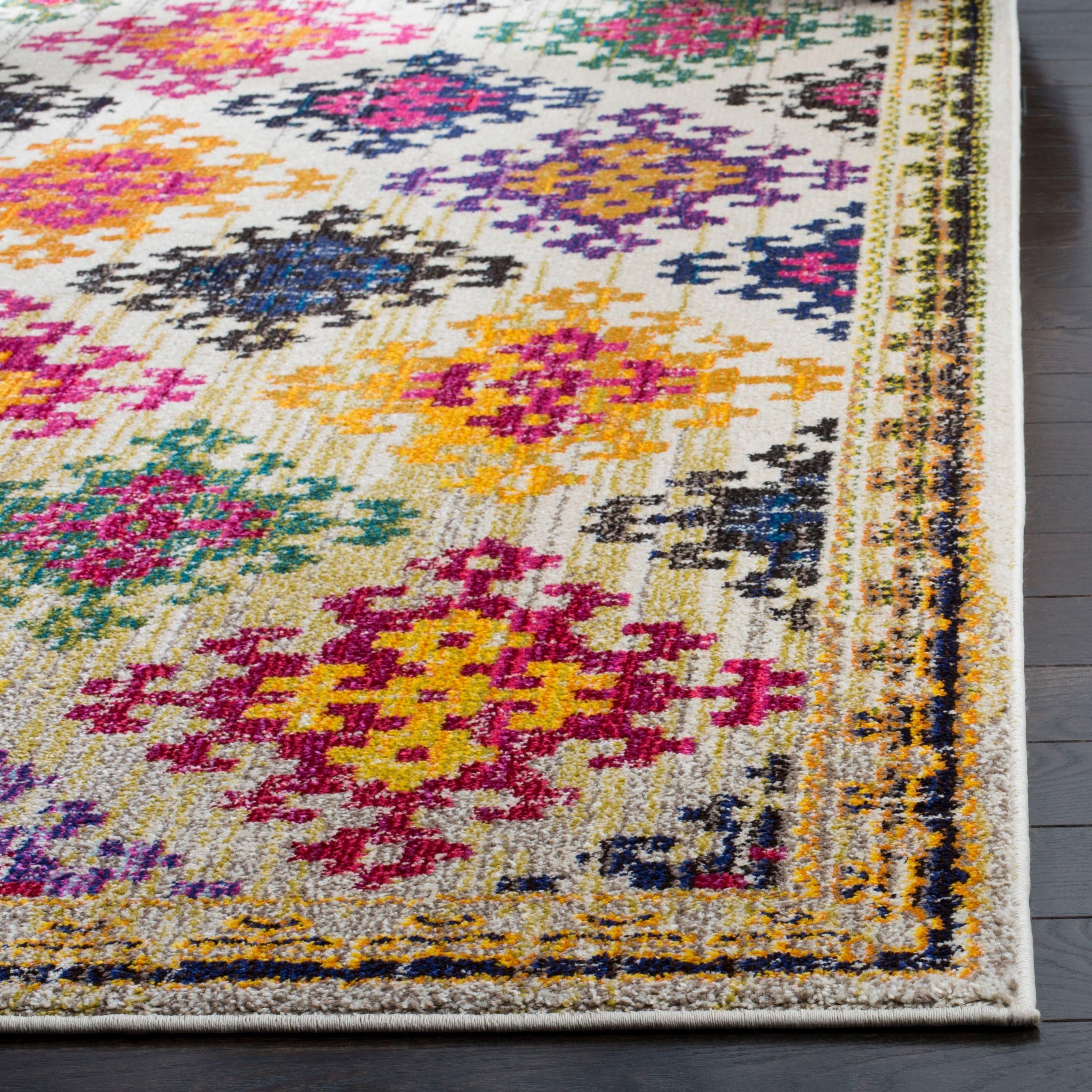 Monaco MNC244 Power Loomed Indoor Area Rug - Ivory/Multi - 8'x10' - Safavieh.
