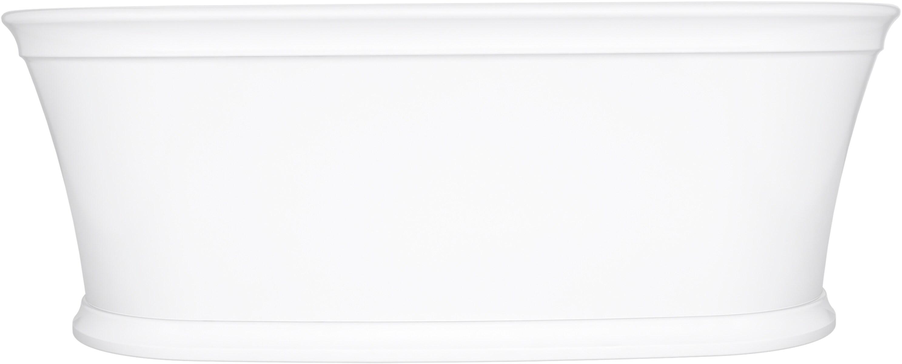 Memoirs® 60" x 34" Freestanding Soaking Bathtub with Slotted Overflow and Center Toe-Tap Drain