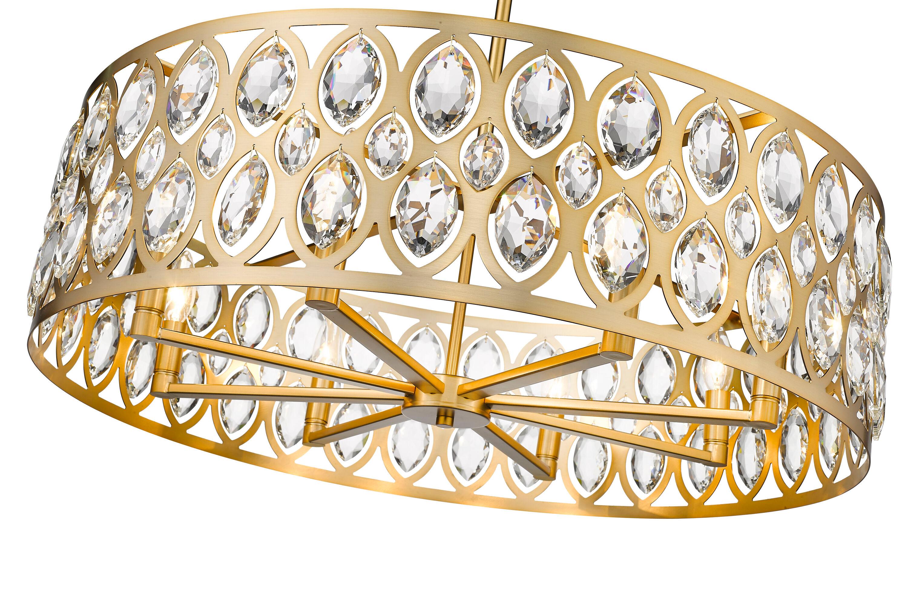 Z-Lite Dealey 8 - Light Chandelier in  Heirloom Brass