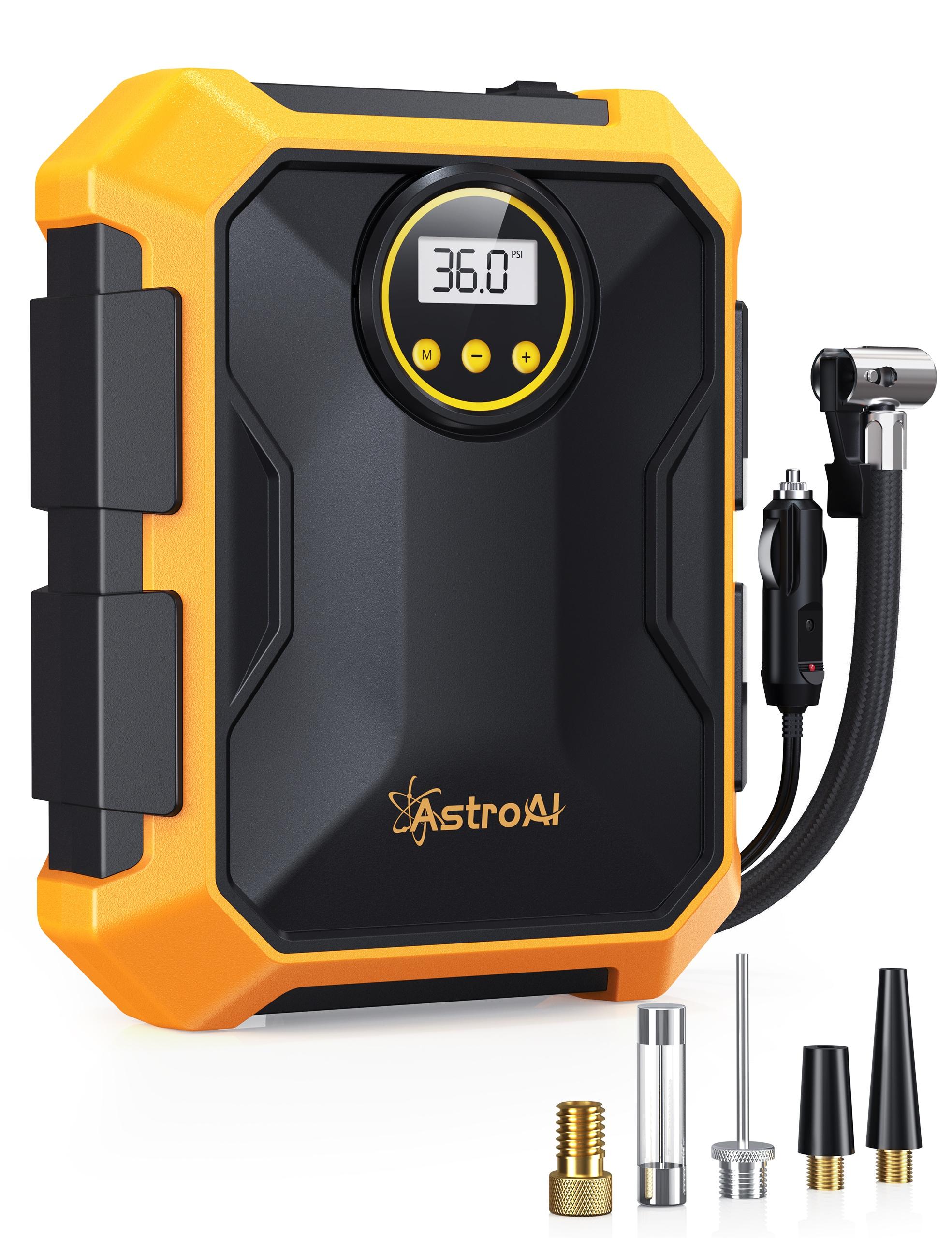 Tire Inflator 100 PSI, Car Tire Air Pump, Portable Air Compressor for Tires, Yellow, for Gift