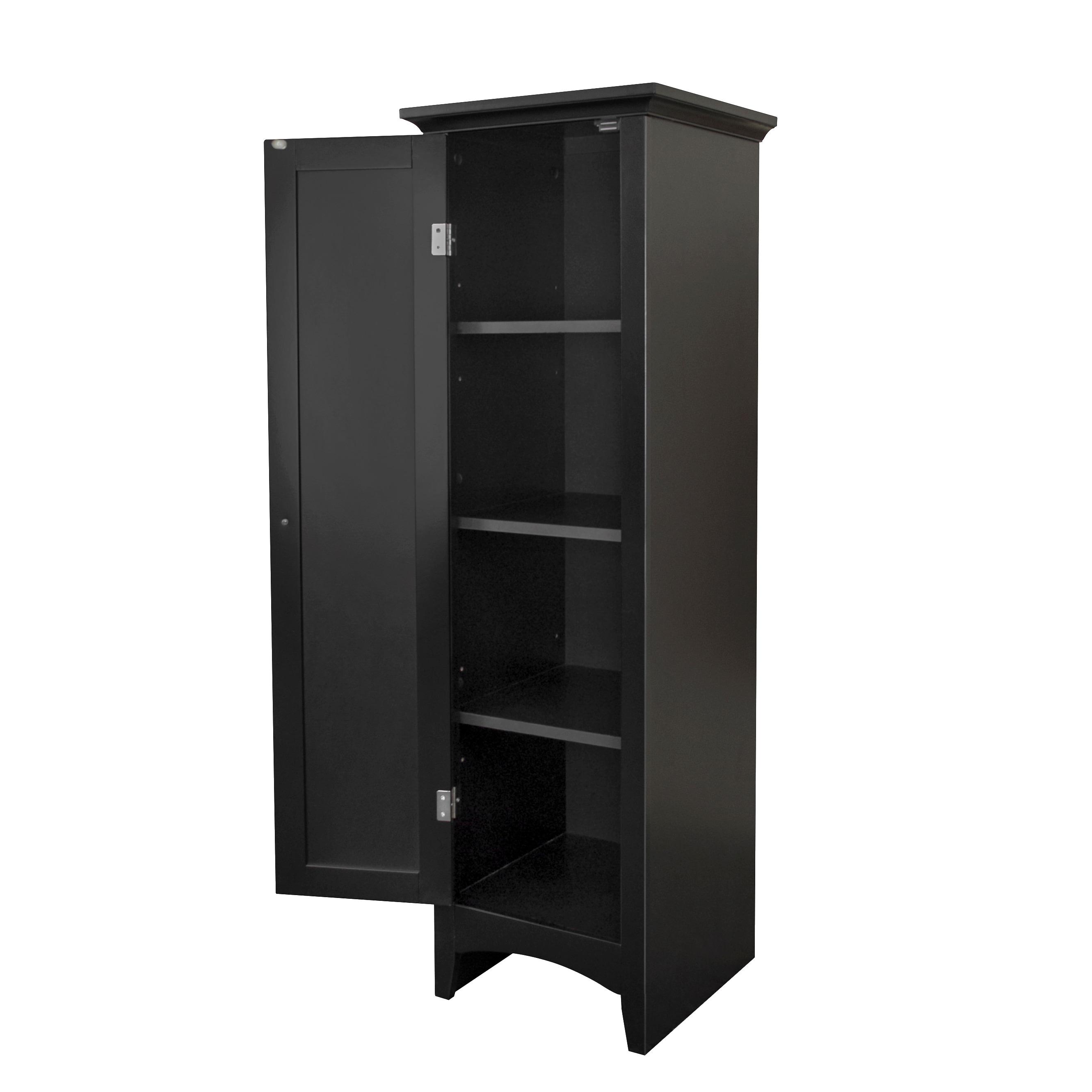 OS Home & Office One Door Kitchen Storage Pantry in Black