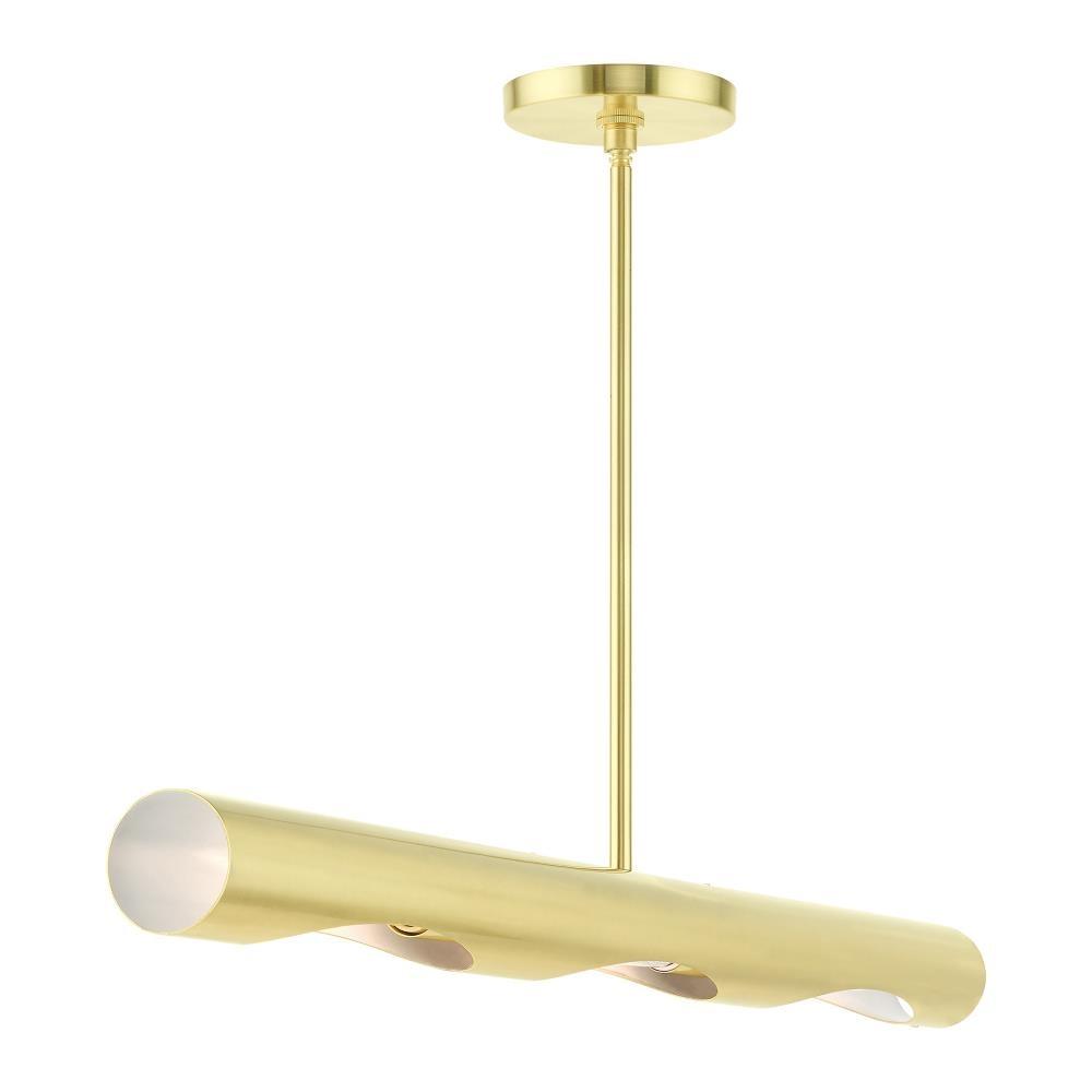 Livex Lighting Novato 3 - Light Chandelier in  Satin Brass
