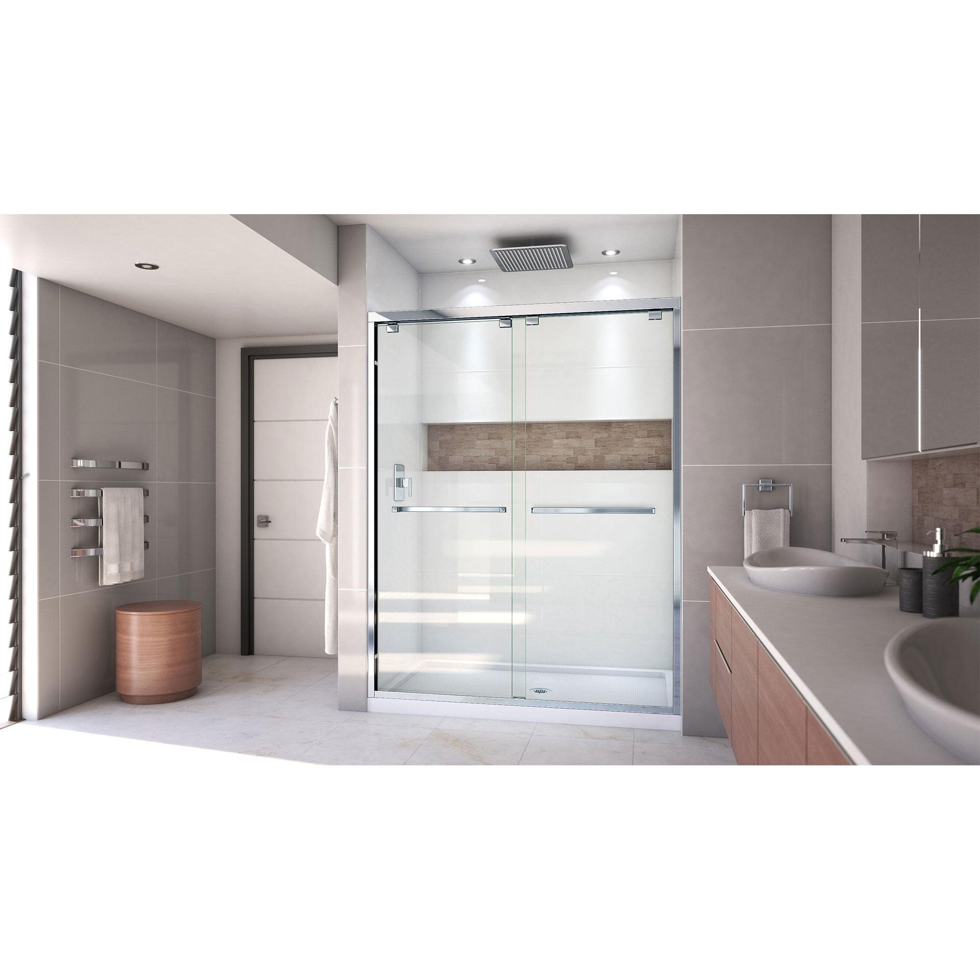 Encore 78.75" H Semi-frameless Sliding Shower Enclosure
