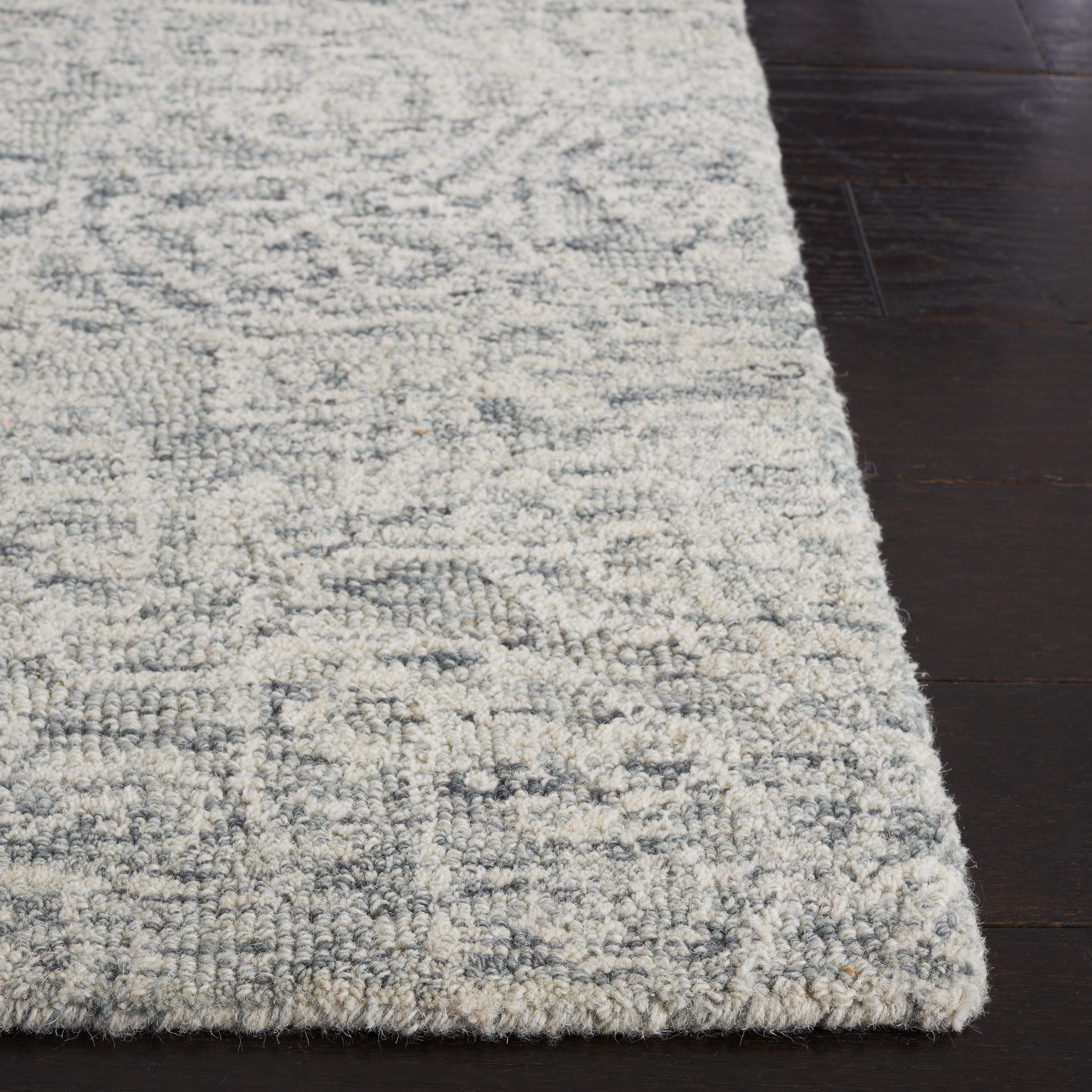 Metro MET998 Hand Tufted Indoor Area Rug - Dark Grey/Ivory - 4'x6' - Safavieh